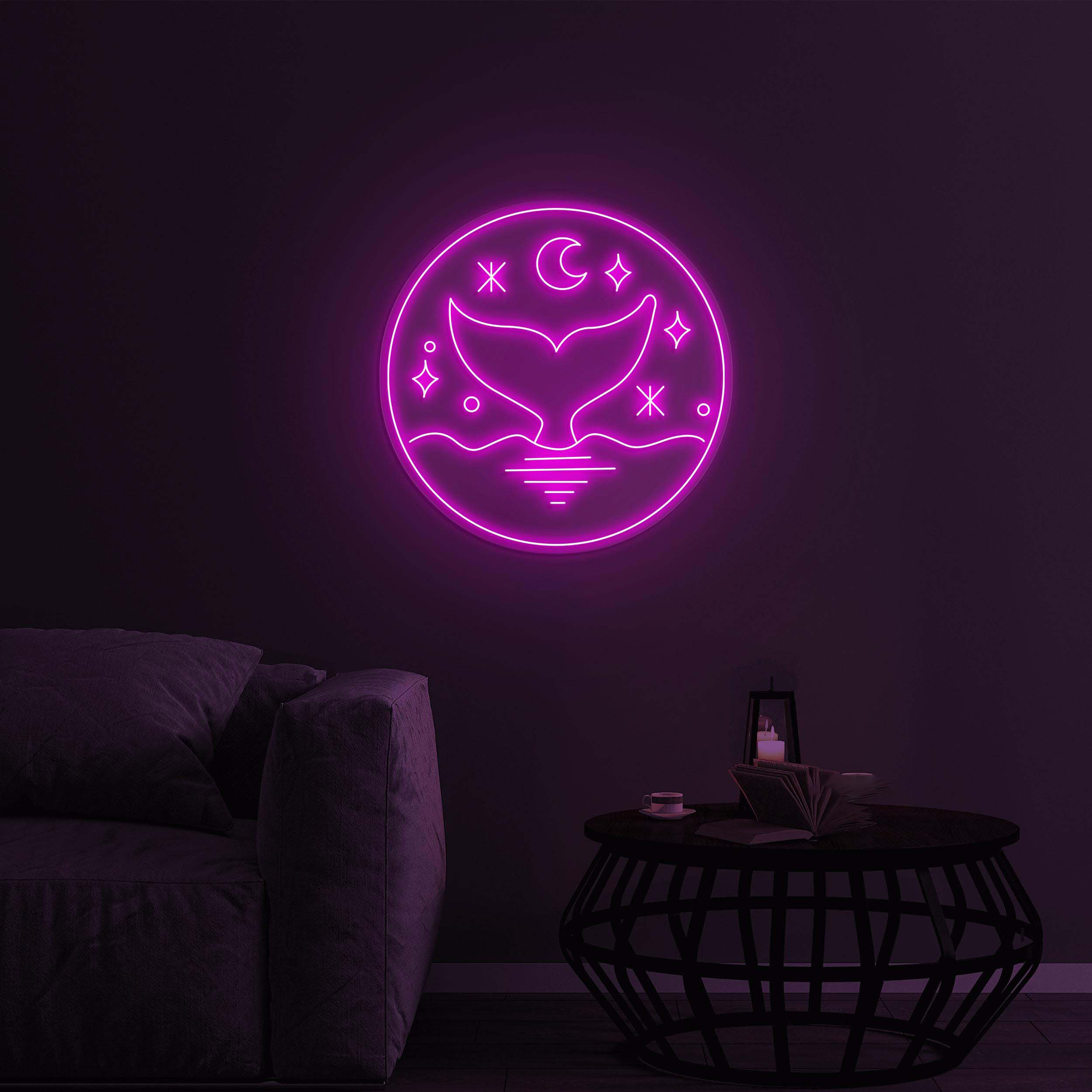 Dolphin Tail Neon Sign, Dolphin Tail LED Light, Dolphin Fish LED Neon Art, Home Wall Decor, Fish Shop Wall Art, Kids room and Party décor