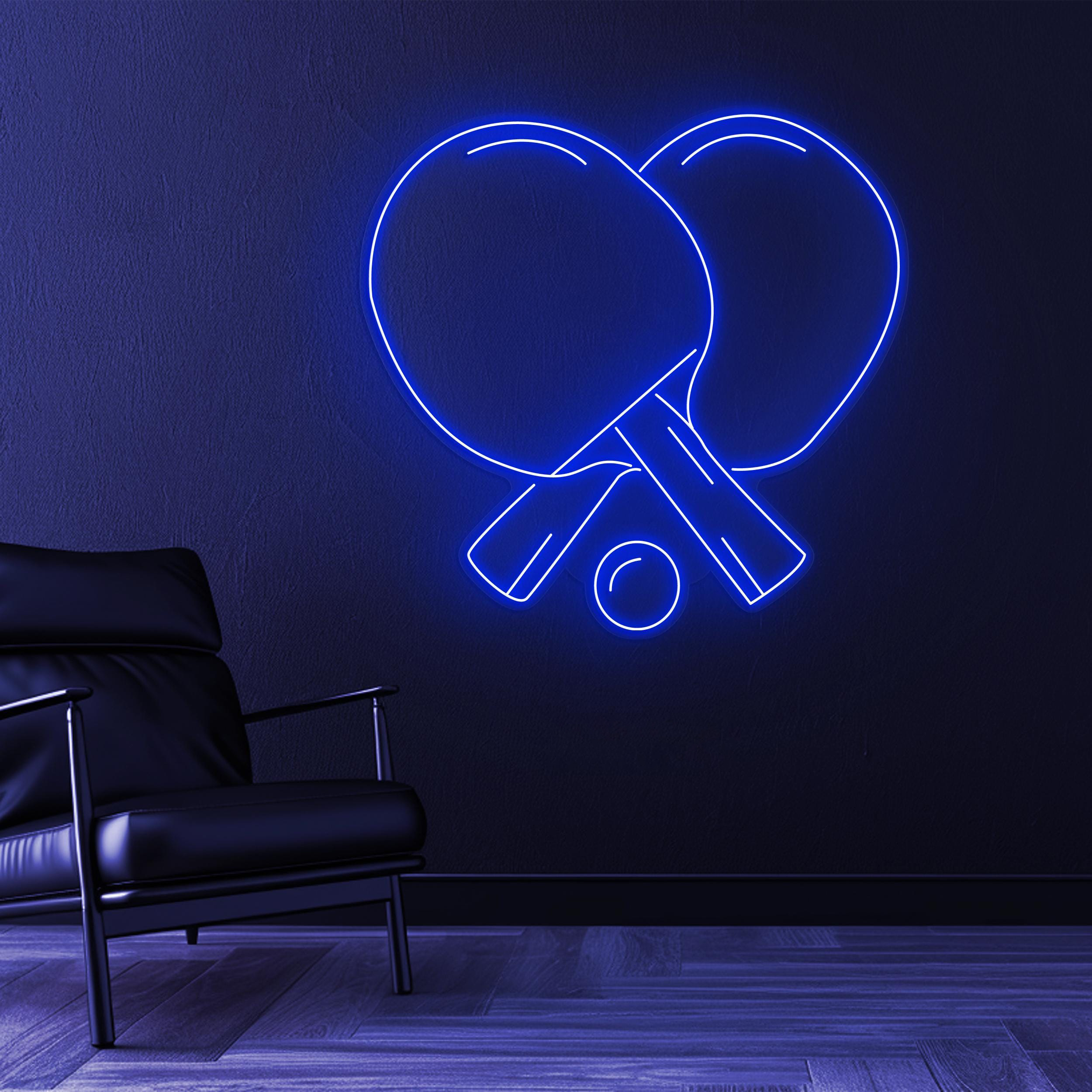 Table Tennis Neon Sign, Table Tennis LED Light, Ping Pong LED Neon Art, Home Wall Decor, Sports Shop Decor, Custom Sign, Table Tennis Lover
