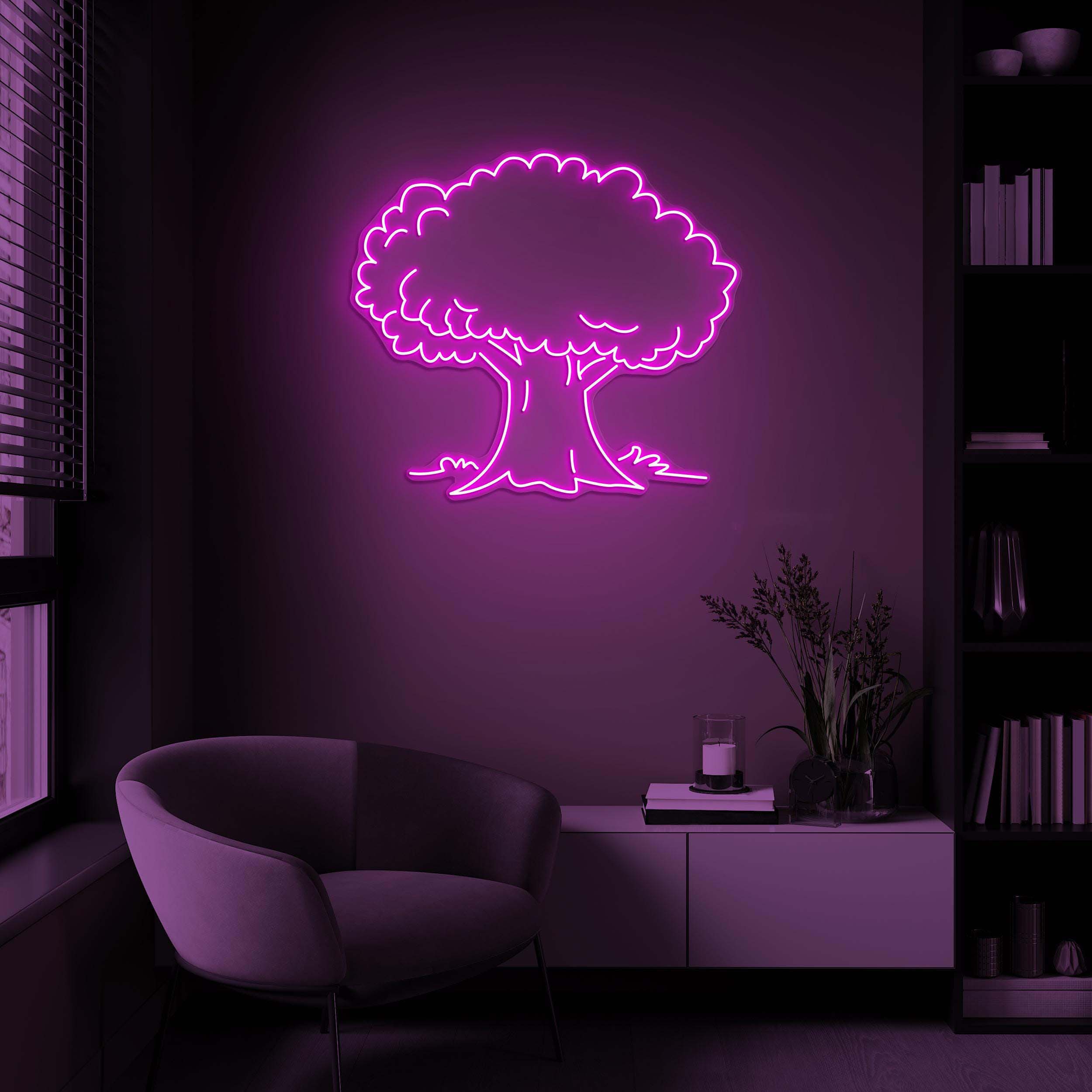 Tree Neon Sign, Tree LED Light, Tree Wall Art, Forest Wall Decor, Tree Lover Gift, Nature Beauty Art, Plant Store, Home, Nursery, Shop Decor