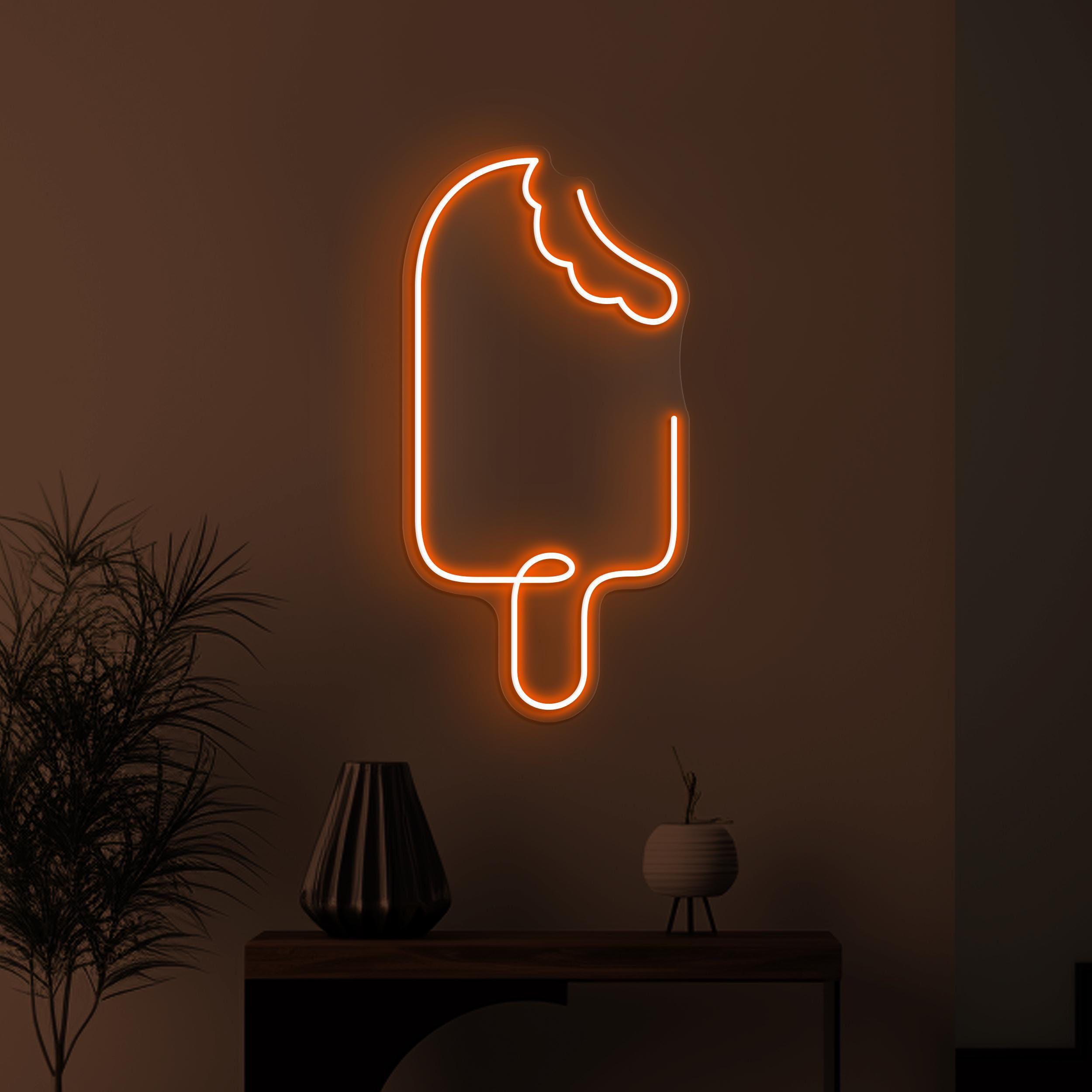 Ice Cream Neon Sign, Ice Cream LED Light, Ice Cream Shop Decor, Sweet Cafe Wall Art, Kids Room Neon Light, Popsicle Led Art, Ice Cream Lover