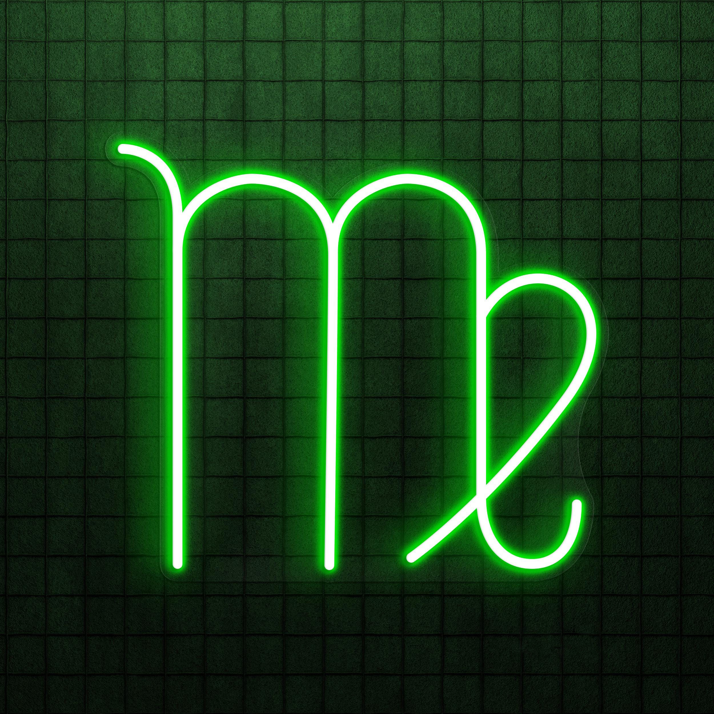 Virgo Neon Sign, Virgo LED Light, Virgo Logo Wall Decor, Custom Neon Sign, Astrology Zodiac Sign for Cafe, Bar & Studio Light, Home Decor