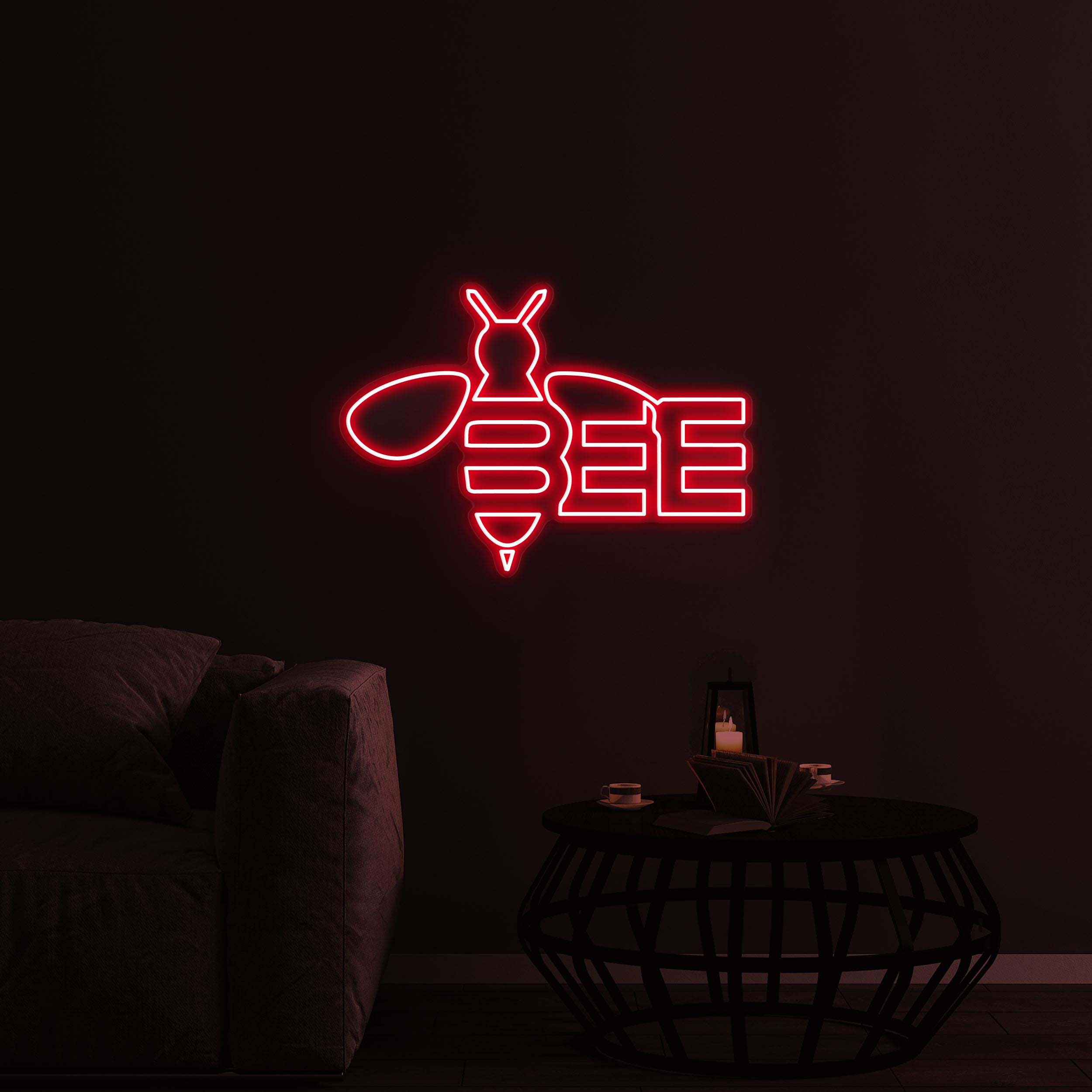 Bee Neon Sign, Bee LED Light, Honey Bee Wall Decor, Beekeeper Light Gift, Bee Ornaments, Farm Wasp Insect Animal Neon Sign, Bee Wall Art