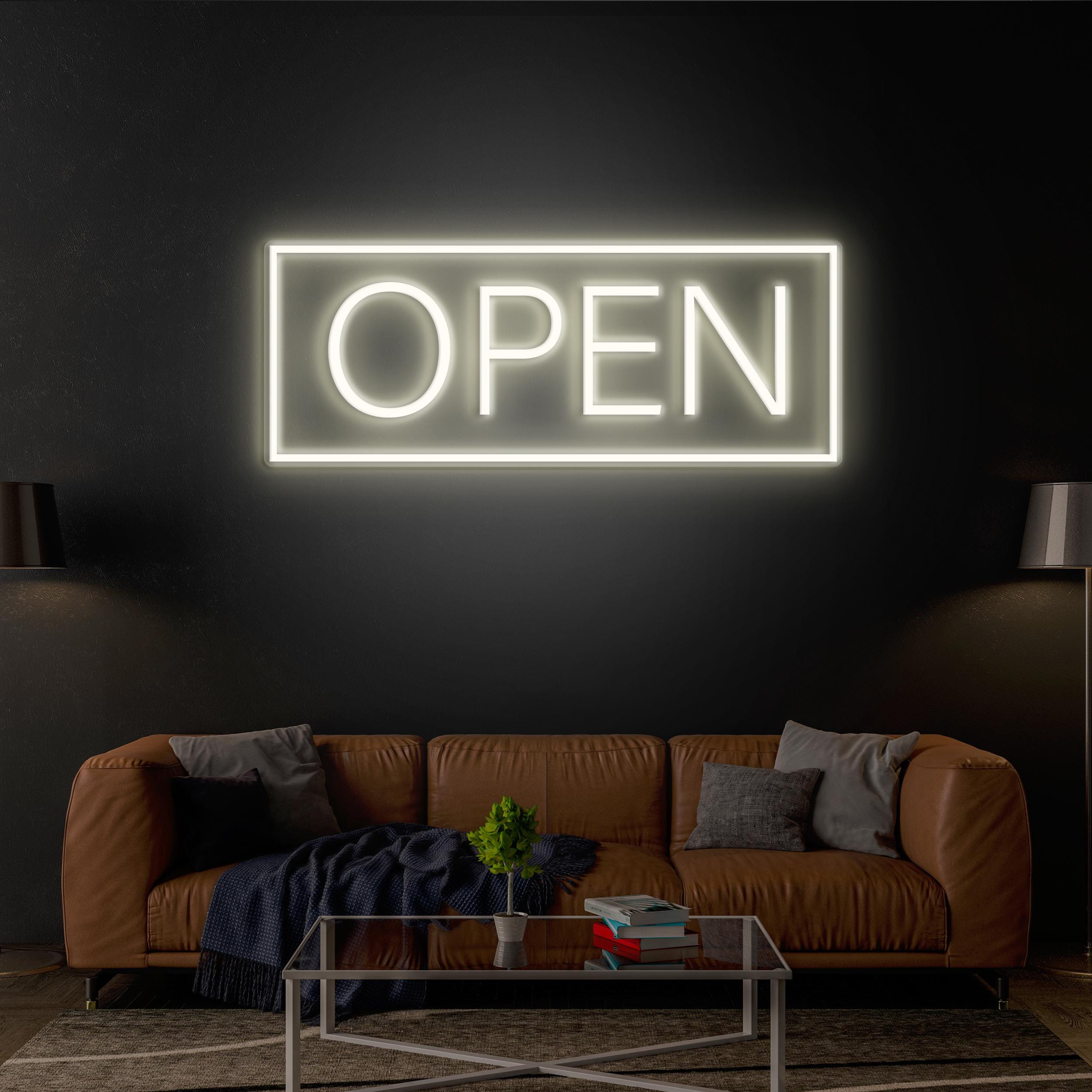 Open Neon Sign, Open Neon LED Light, Open LED Neon Art, Custom Open Sign, Hanging Open Sign, Opening Sign, Decor for Cafe, Bar, Shops, Gift