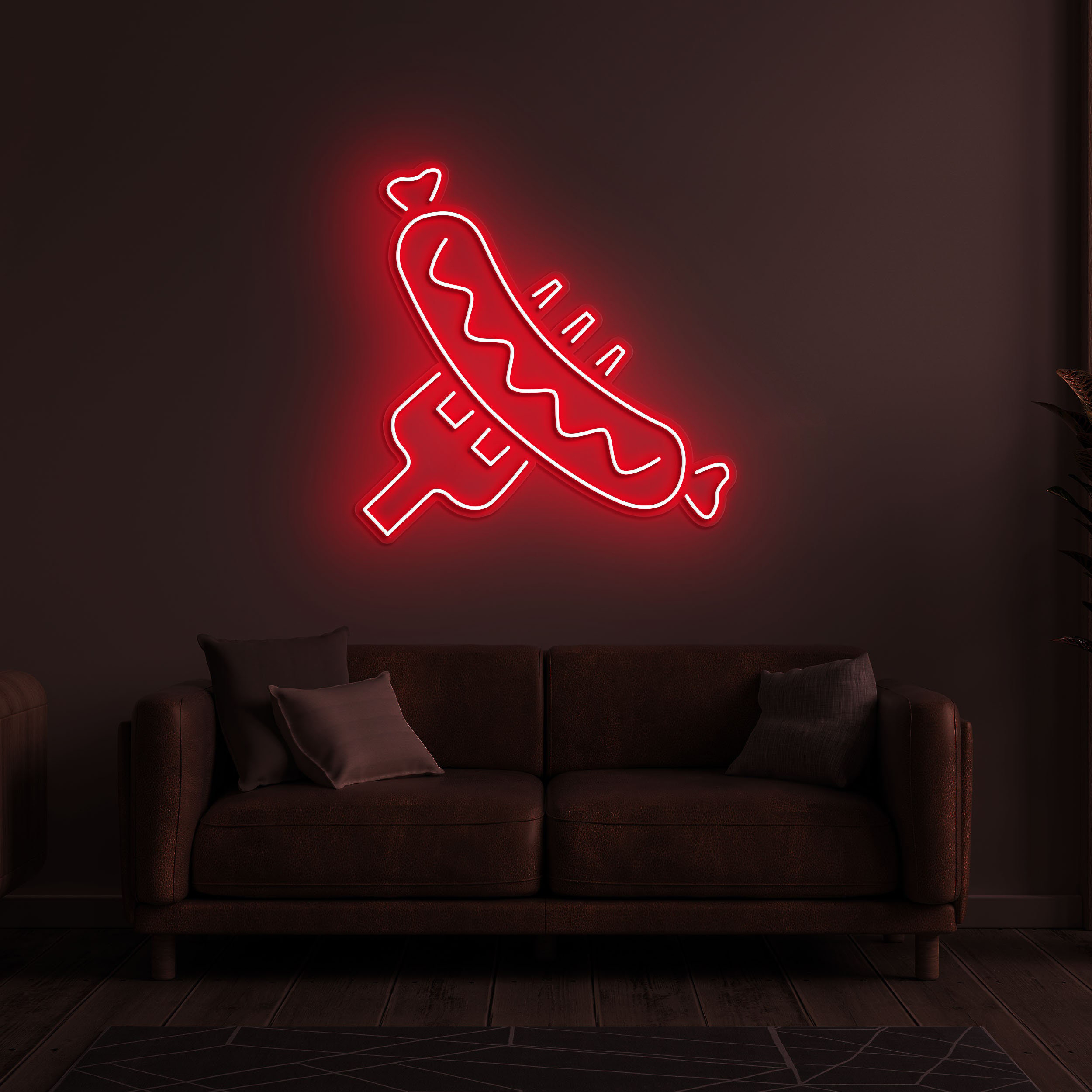 Hotdog Neon Sign, LED Light for Hotdog Fans, Wall Decor for Restaurant or Kitchen, Neon Lights for Hotdog Shop, Birthday Party Gift Wall Art