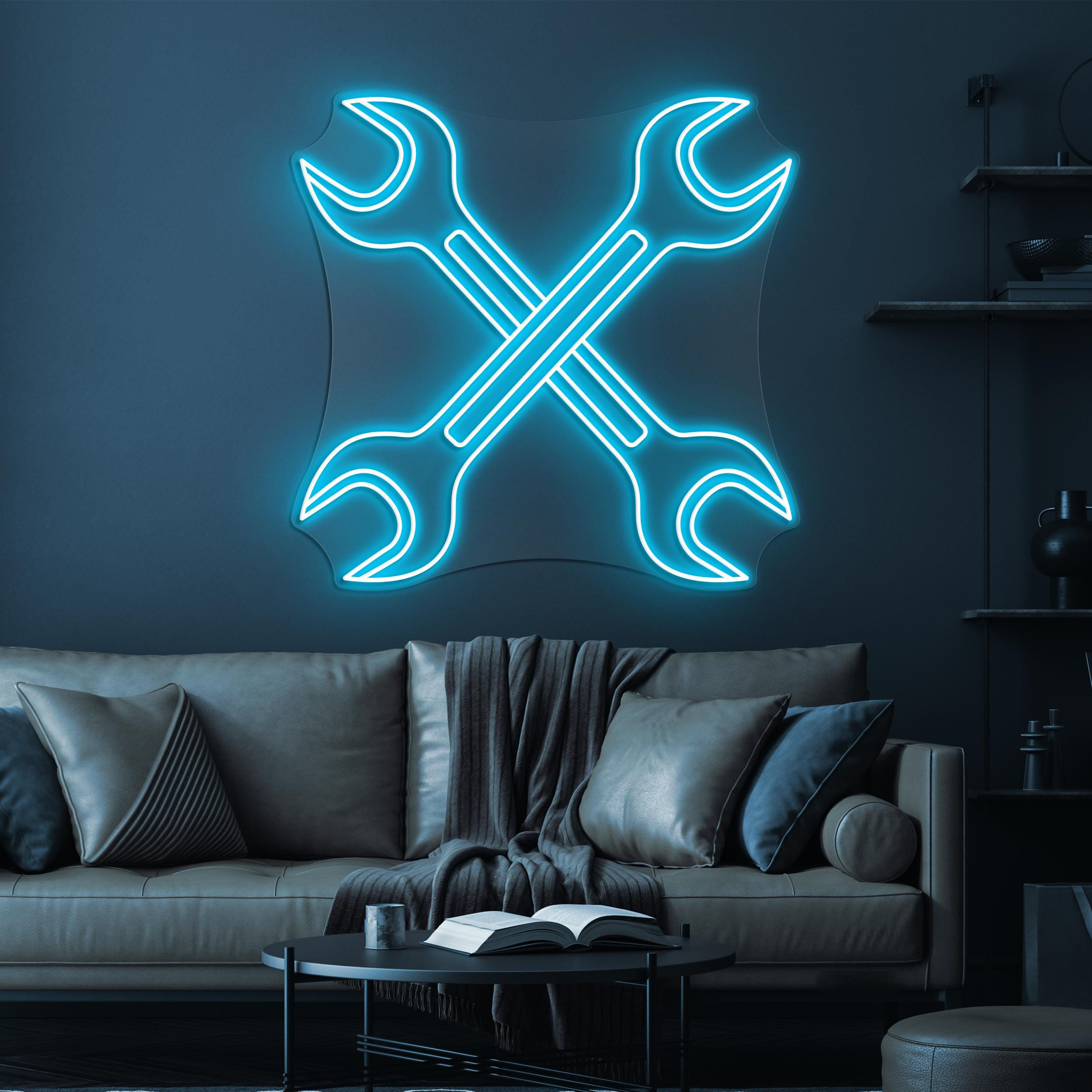 Wrenches Neon Sign, Wrenches LED Light, Mechanic Wall Decor, Garage Wall Art, Work Shop Neon Light, Car & Bike Repair Shop Art, Tools Decor