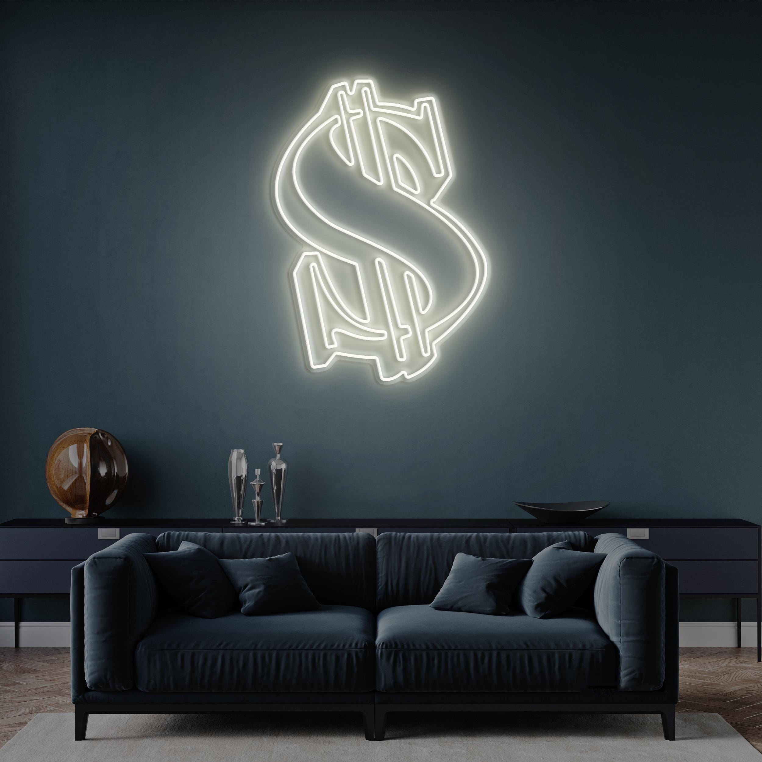 Dollar Neon Sign, Dollar LED Light, Dollar Sign Wall Art, Money Neon Light, Custom Neon Sign, Cash Wall Decor, Decorative Wall Hanging Art