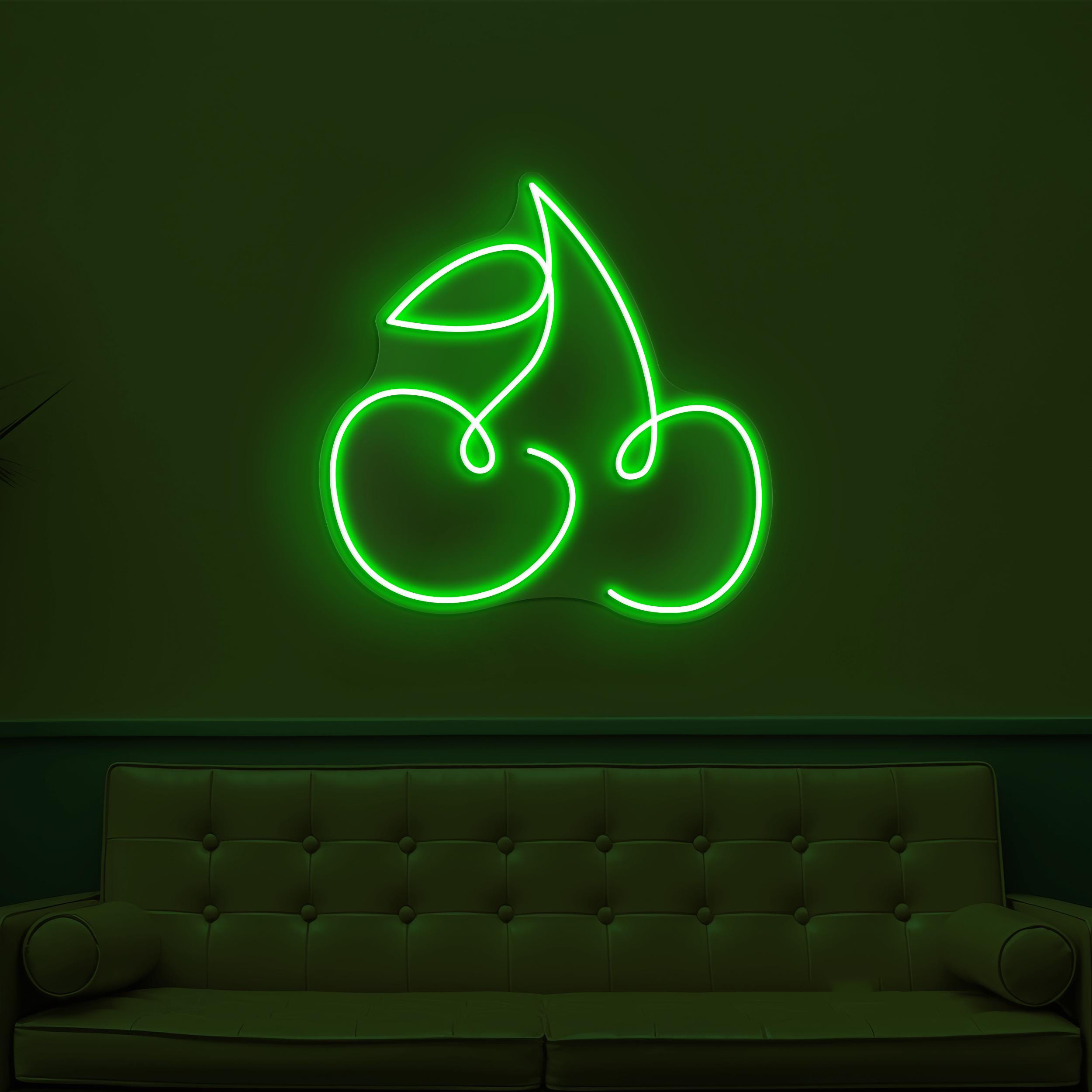 Cherry Neon Sign, Cherry LED Light, Fruit Shop Neon Art, Bar Pub Wall Decor, Bar Pub Neon Light, Personalized Neon Sign, Cafe Wall Decor