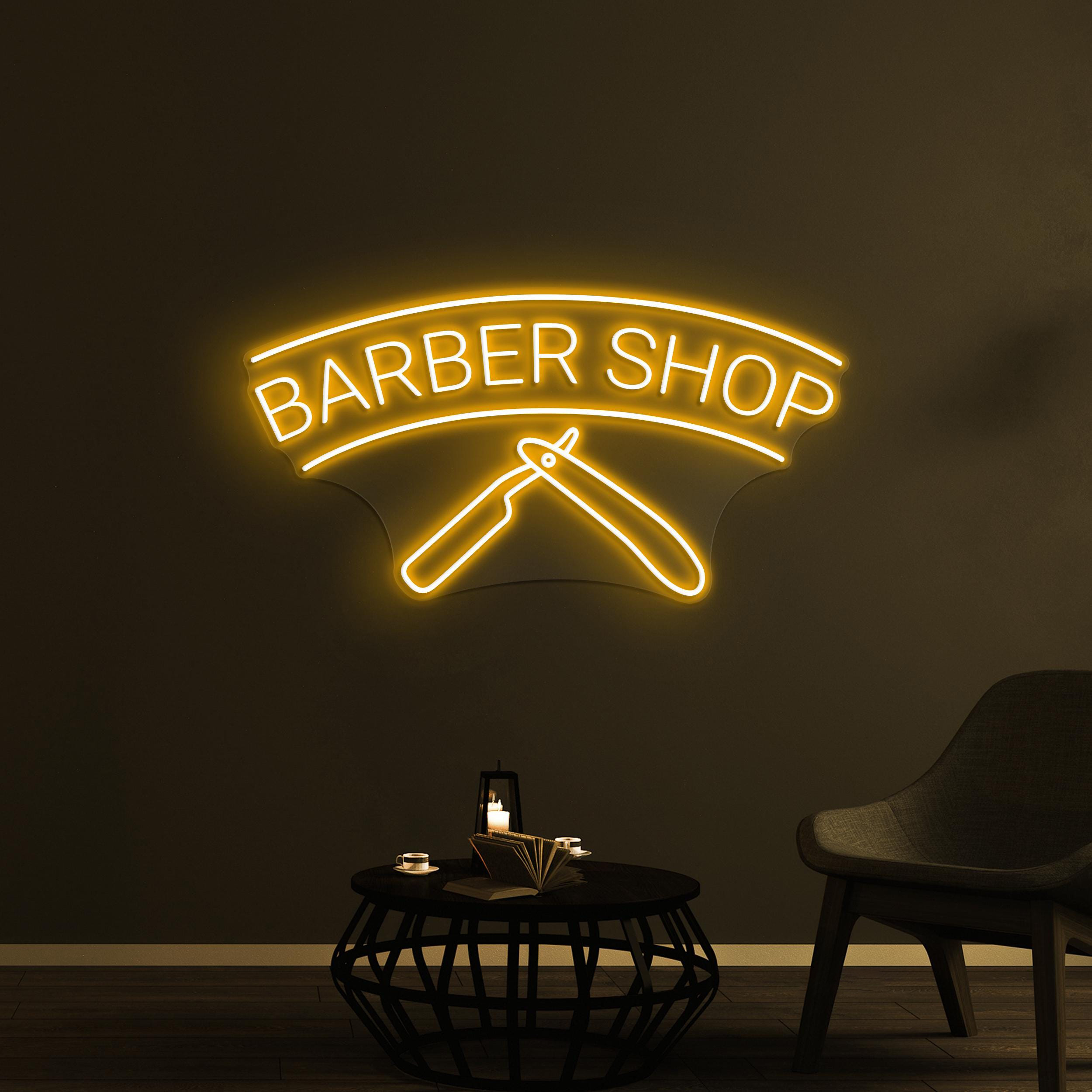 Barber Shop Neon Sign, Barber Shop LED Light, Barber Wall Decor, Hair Beauty Bar Sign, Haircut Neon Sign, Beauty Salon Wall Art, Shop Sign