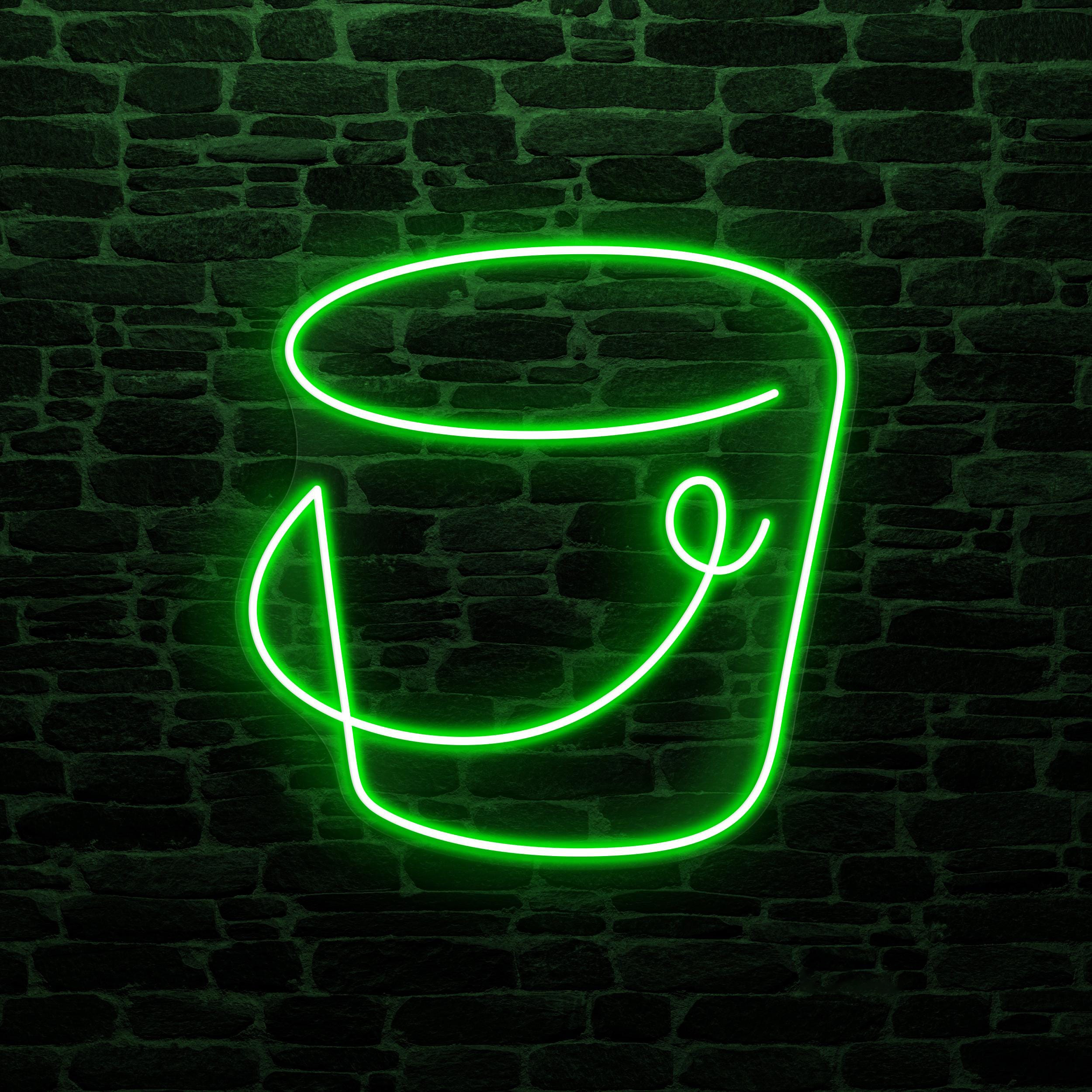 Bucket Neon Sign, Bucket LED Light, Seaside Wall Art, Home Wall Decor, Personalized Neon Sign, Crockery Shop Neon Light, Bathroom Wall Art