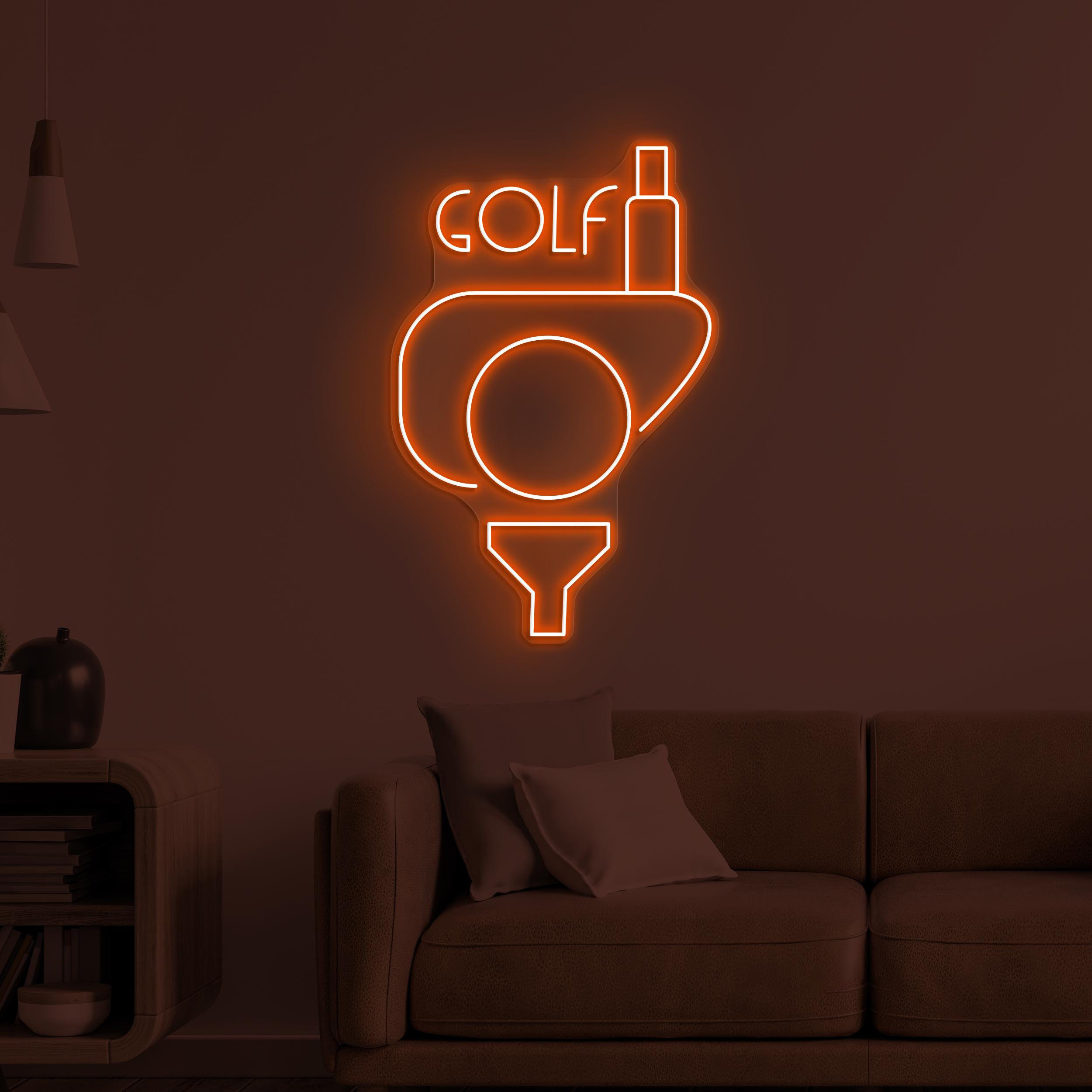 Golf Neon Sign, Golf LED Light, Golf Logo Wall Art, Golf Tee Wall Decor, Golf Club Neon Light, Sports Shop Neon Sign, Game Room Wall Decor