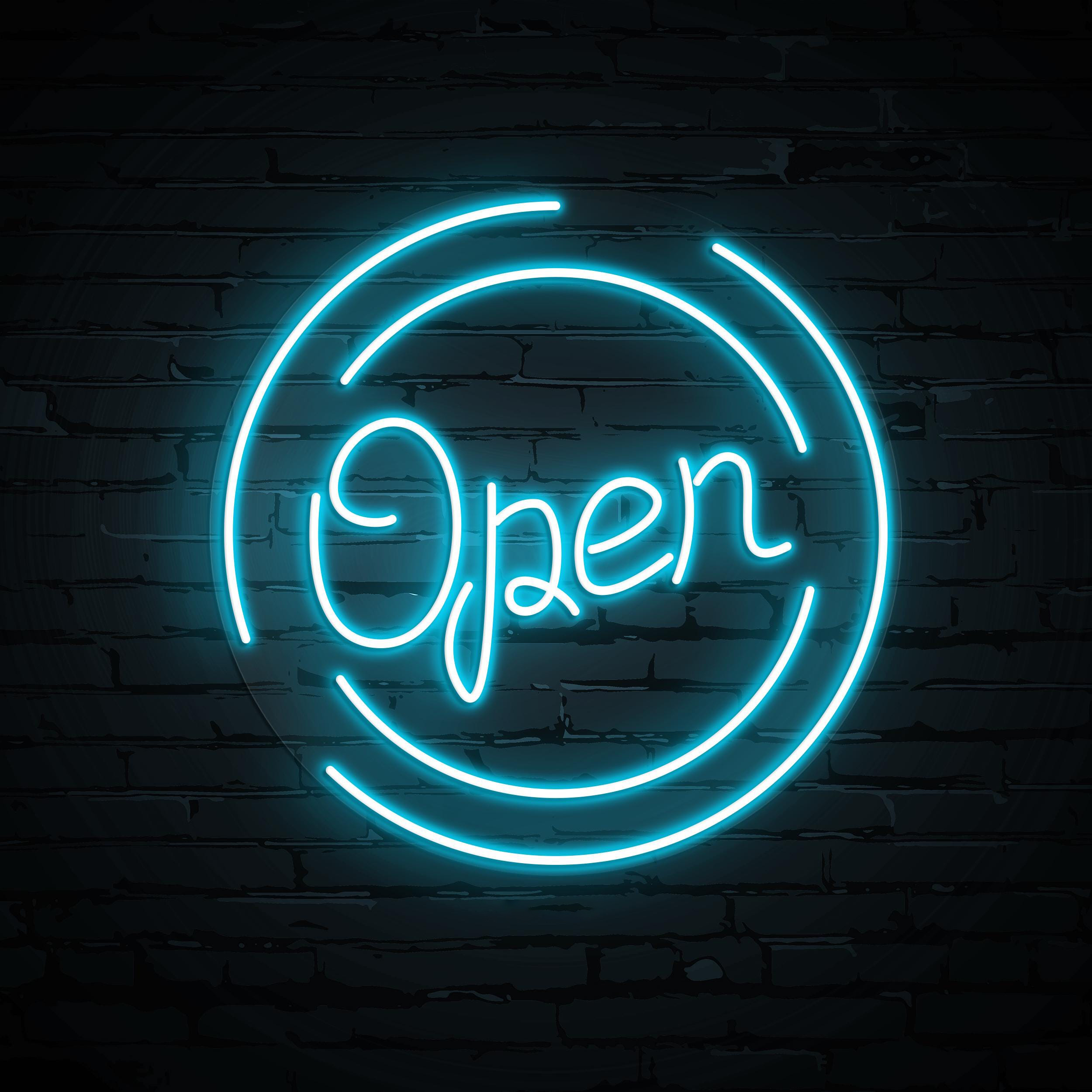 Open Neon Sign, Open LED Light, Open Business Logo Sign, Open Wall Art, Neon Sign For Restaurant, Bar, Shop & Store, Door Sign Wall Decor