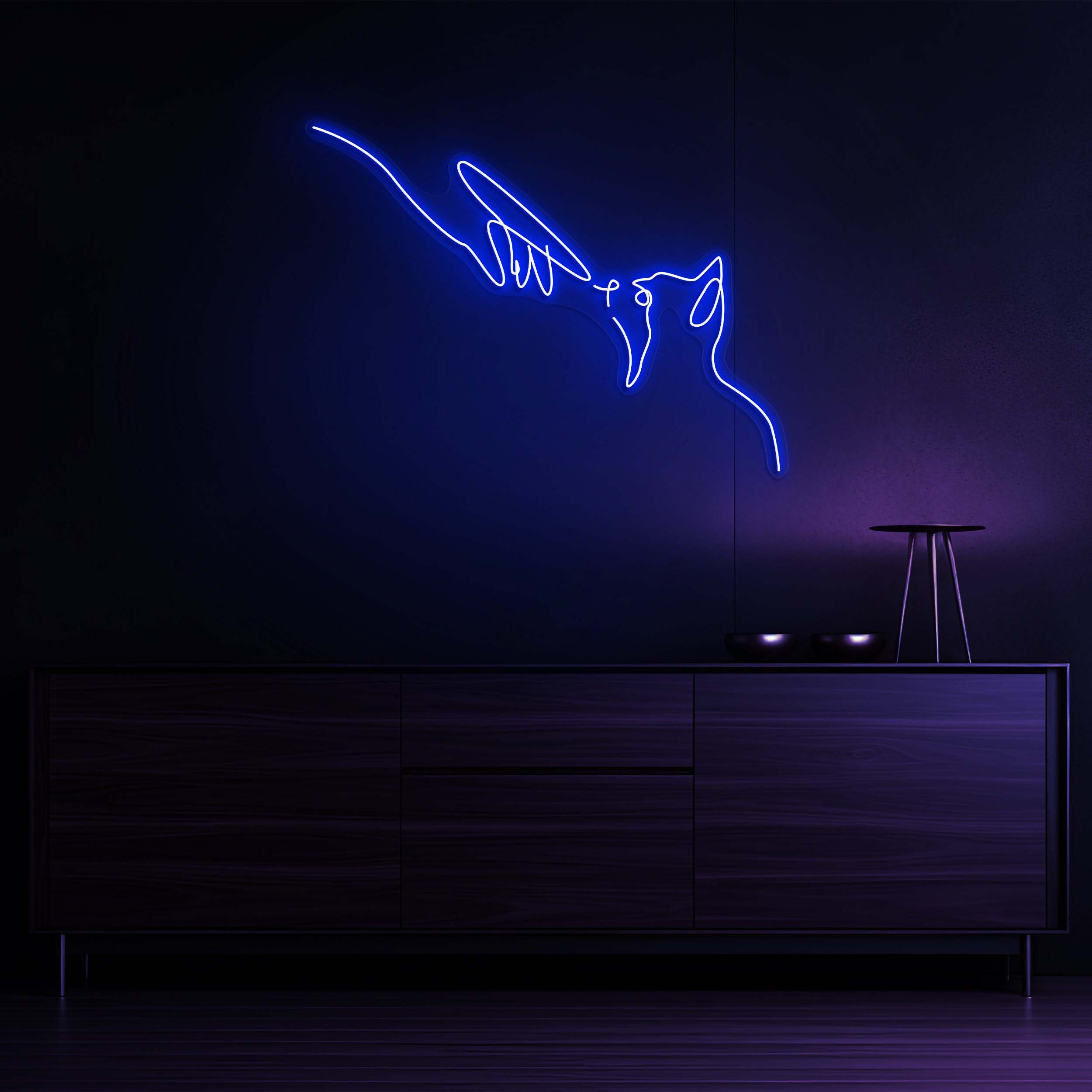 Cat Line Art Neon Light, Loving Cat LED Neon Sign, Neon Cat and Owner Wall Art,Animal Room Decor, Nursery Wall Art, Children Room Home Decor
