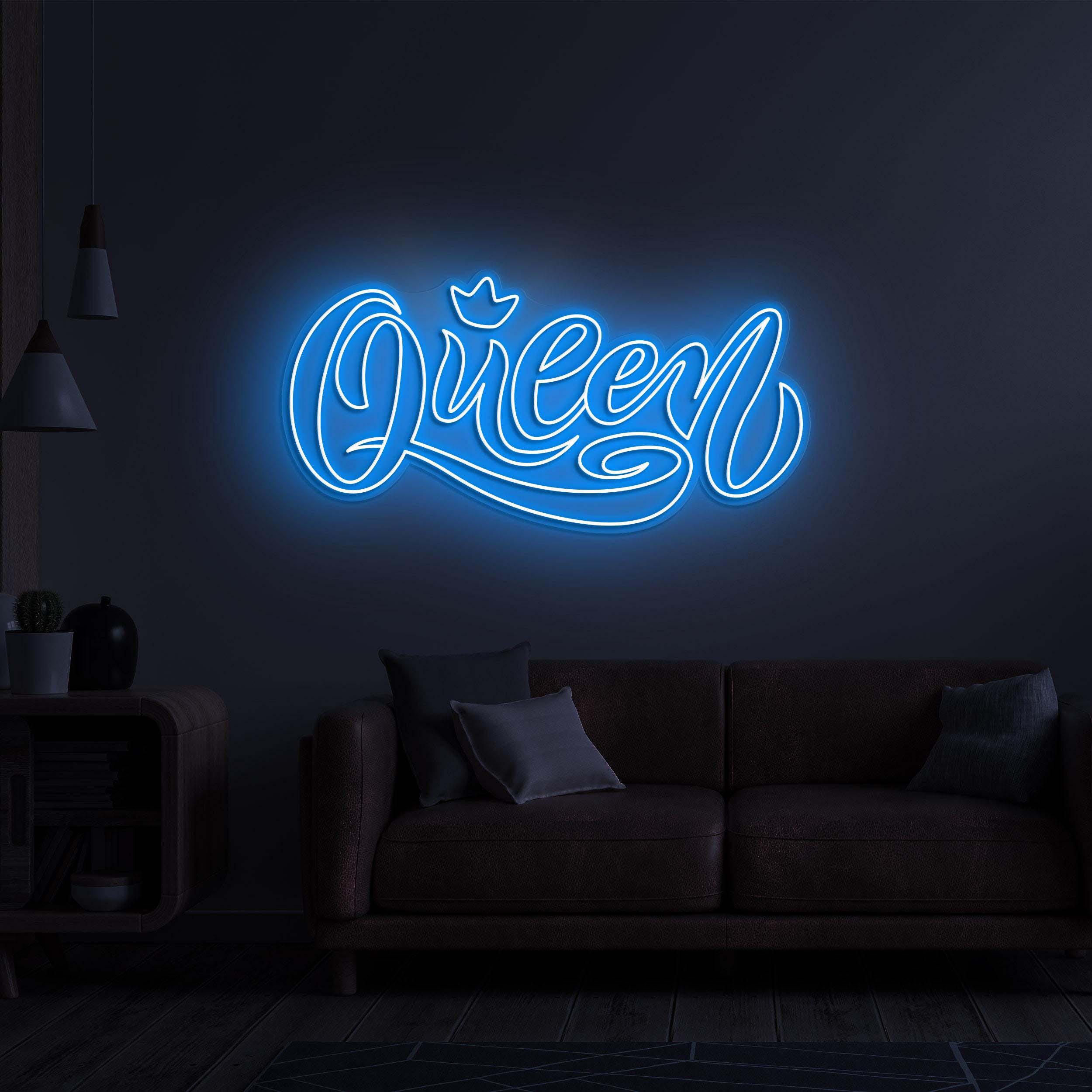 Queen Neon Sign, Queen LED Light, Queen LED Neon Art, Queen of Hearts Wall Art, Home Wall Decor, Mother's Day Gift, Wedding Party Wall Art,