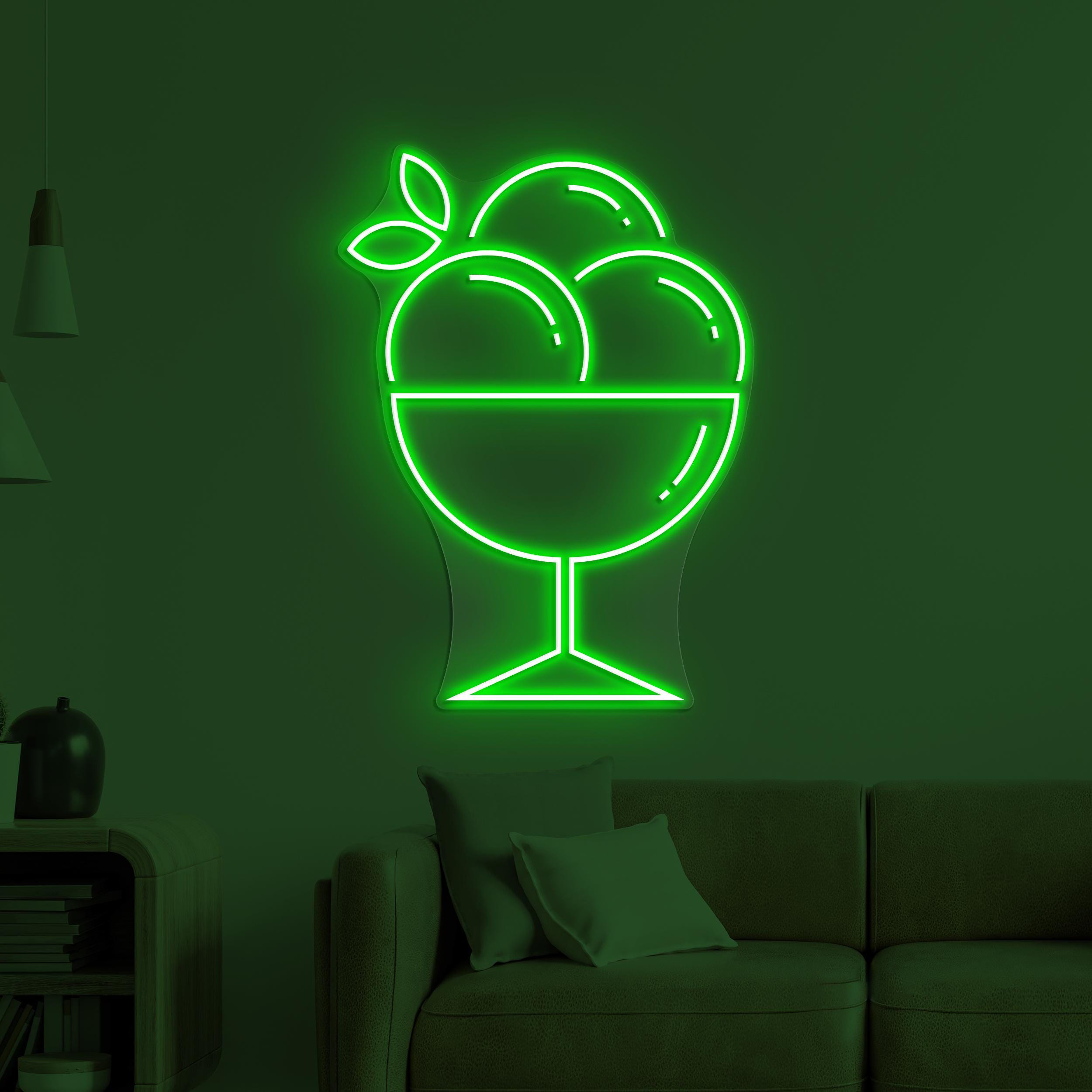 Ice Cream Neon Sign, Ice Cream Sundae LED Light, Ice Cream Shop Decor, Ice Cream Lover Wall Art, Ice Cream Shop Neon Sign, Sweet Treat Light