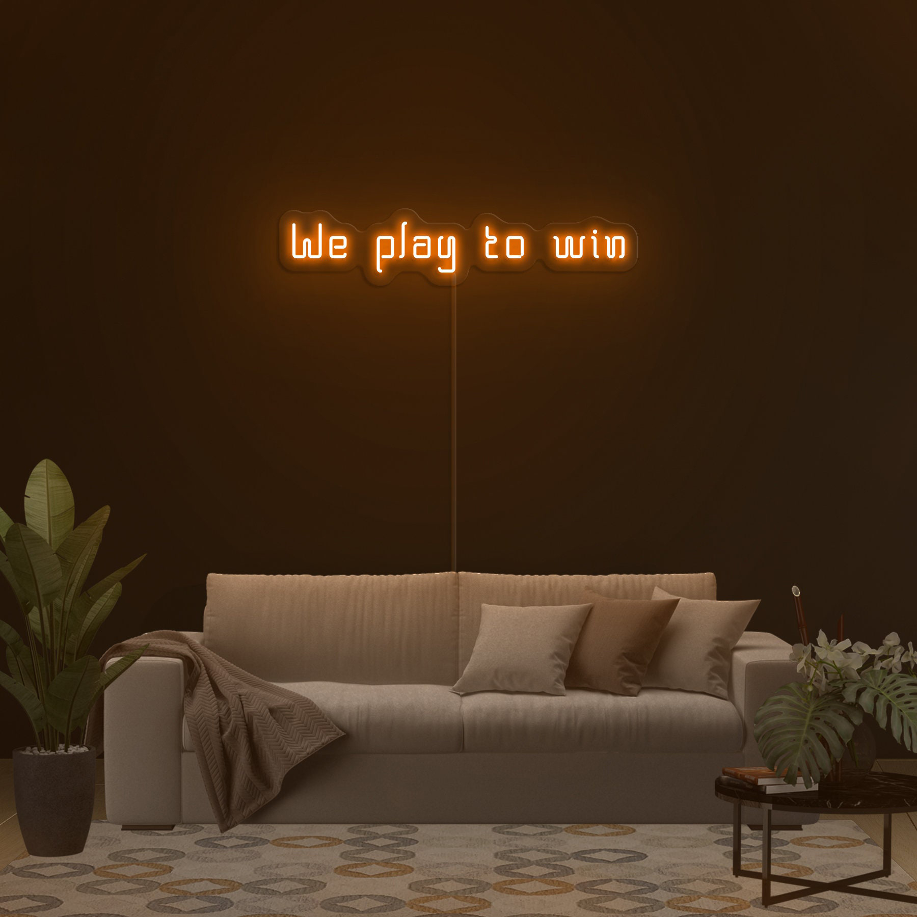 We Play To Win Neon Sign, Custom Gamer Lights, Game Room Decor, Arcade Lighting, Video Game Gift, LED Wall Sign, Neon Lights, Home Decor