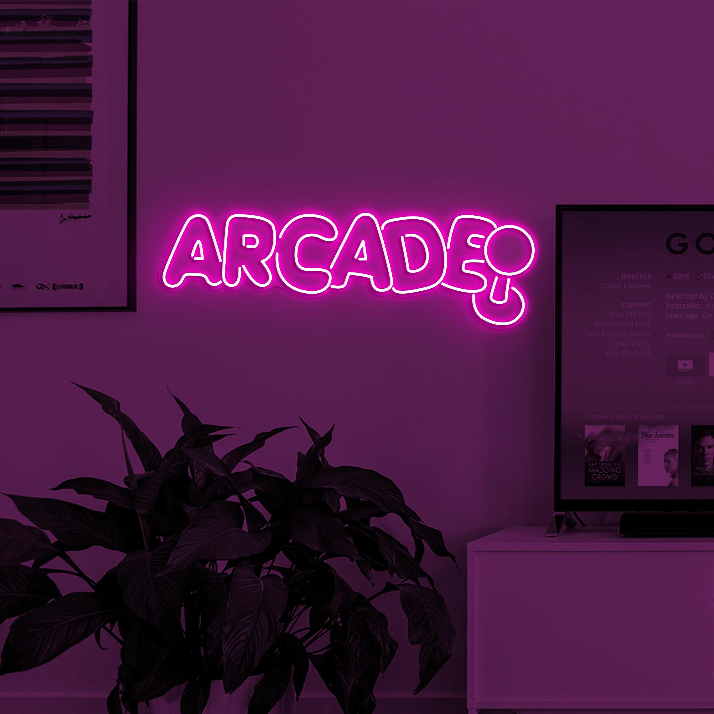 Arcade Neon Sign, Arcade LED Light, Custom Arcade Sign, Game Room LED Decor, Retro Game Zone Decor, Teen Boy Gift, Gift for Game Lover, Gift