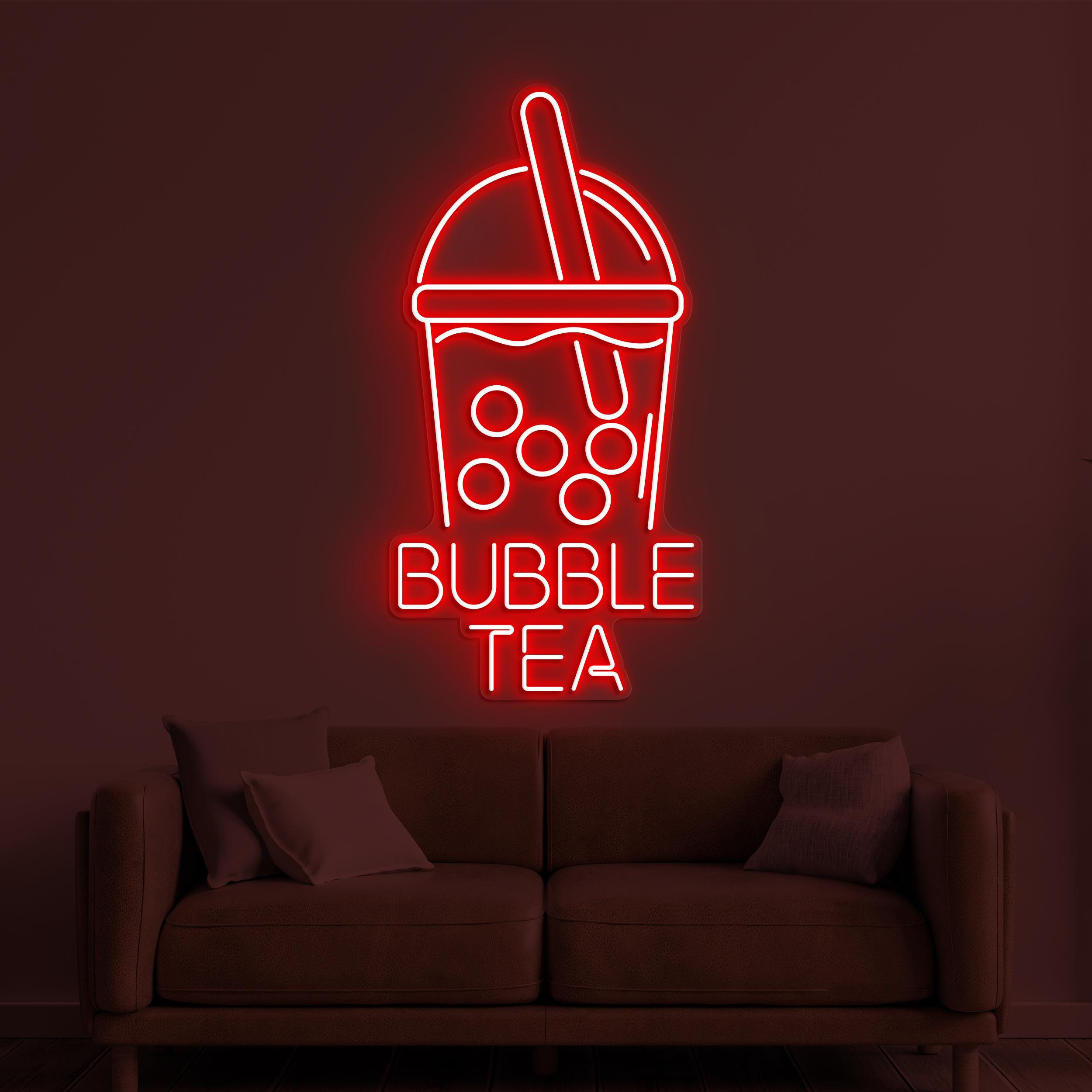 Bubble Tea Neon Sign, Bubble Tea LED Light, Drink Corner Wall Decor, Cafe Bar Wall Art, Bubble Tea Logo Neon Light, Boba Tea Neon Sign, Gift