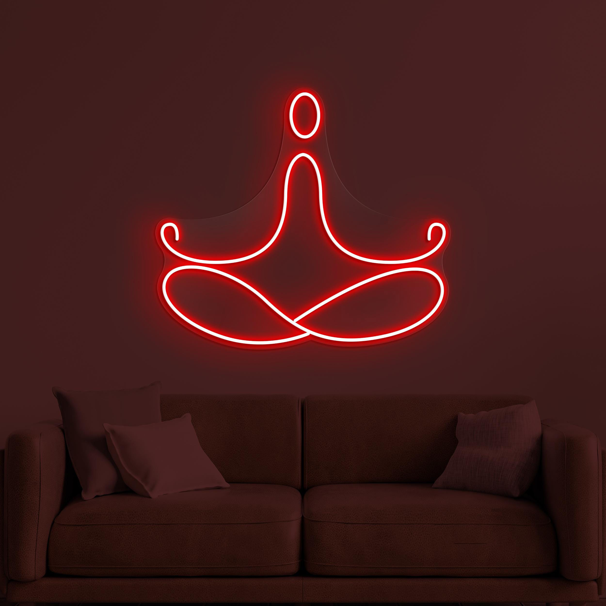 Yoga Pose Neon Sign, Yoga Pose LED Light, Yoga Club Wall Decor, Fitness Room Wall Art, Gift For Yoga Lover, Meditation Symbol Led Sign