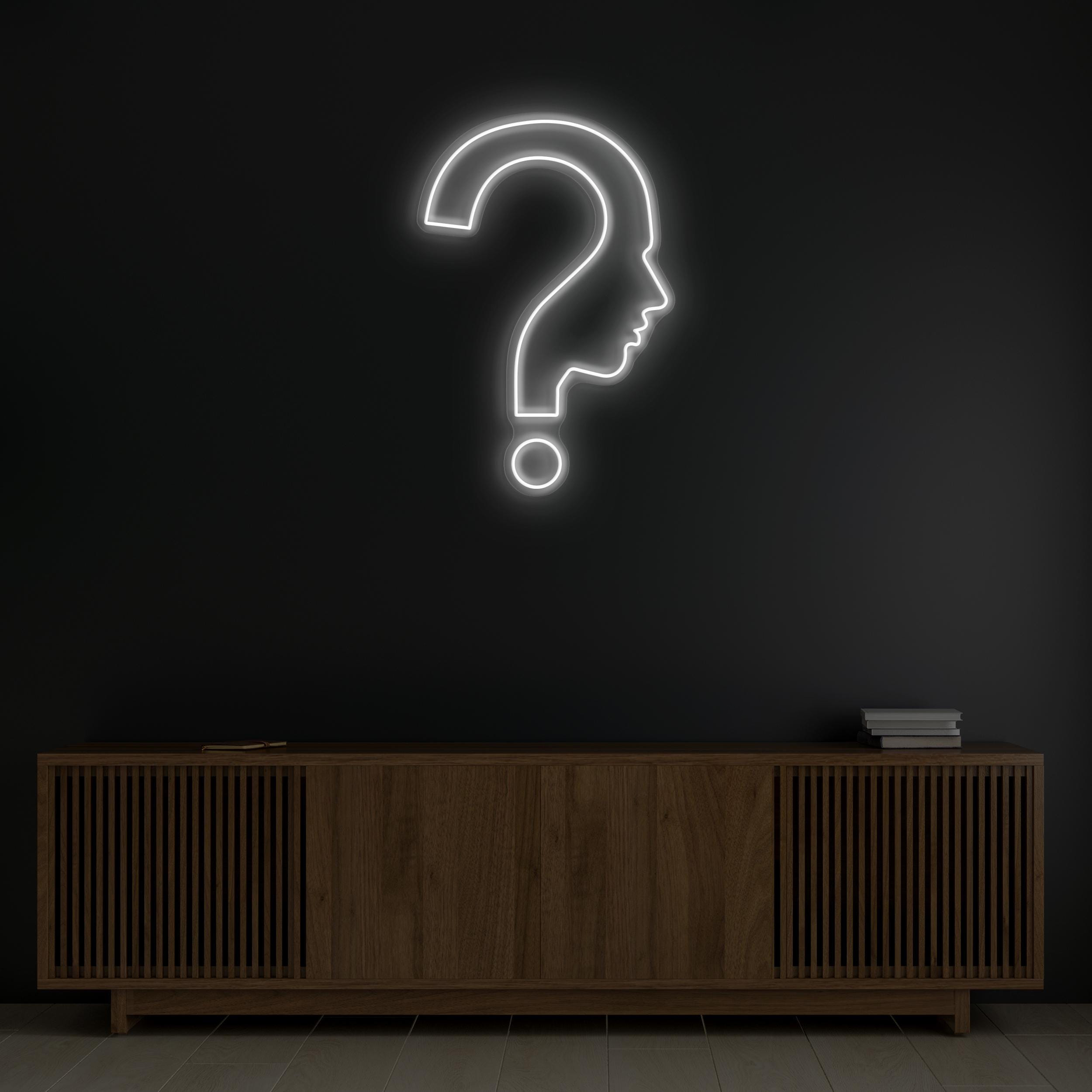 Question Mark Neon Sign, Question Mark LED Light, Woman Question Mark Decor, Thinking Neon Light, Bar Pub Wall Art, Woman Shape Neon Decor