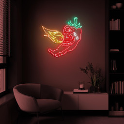 Crying Chili Pepper Neon Sign, Crying Chilly Pepper LED Sign, Hot Pepper Wall Decor, Mexican Pepper Sign, Restaurant Wall Decor, Spicy Sign