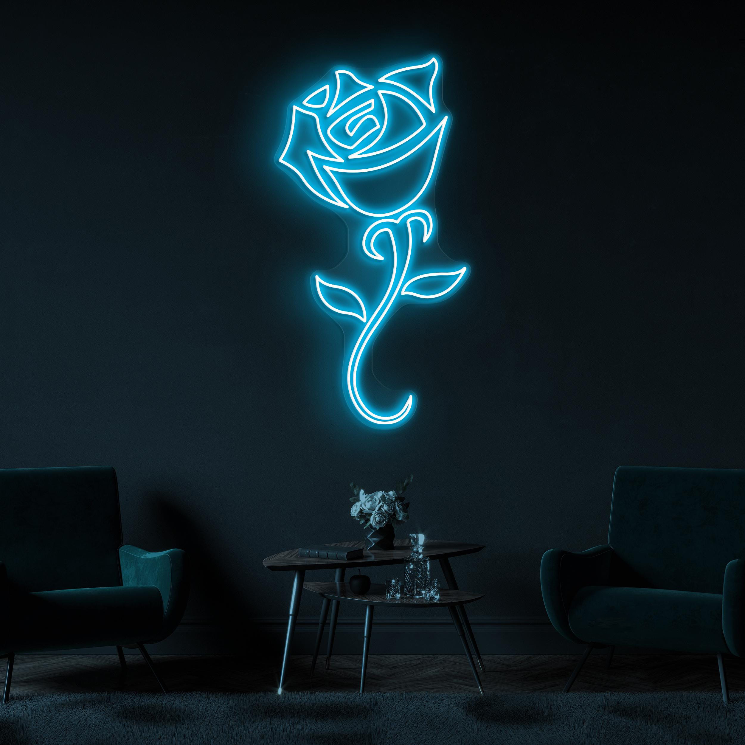 Rose Neon Sign, Rose LED Light, Rose Flower Wall Decor, Flower Shop Wall Art, Wedding Party Neon Light, Neon Gift for Romantic Couples