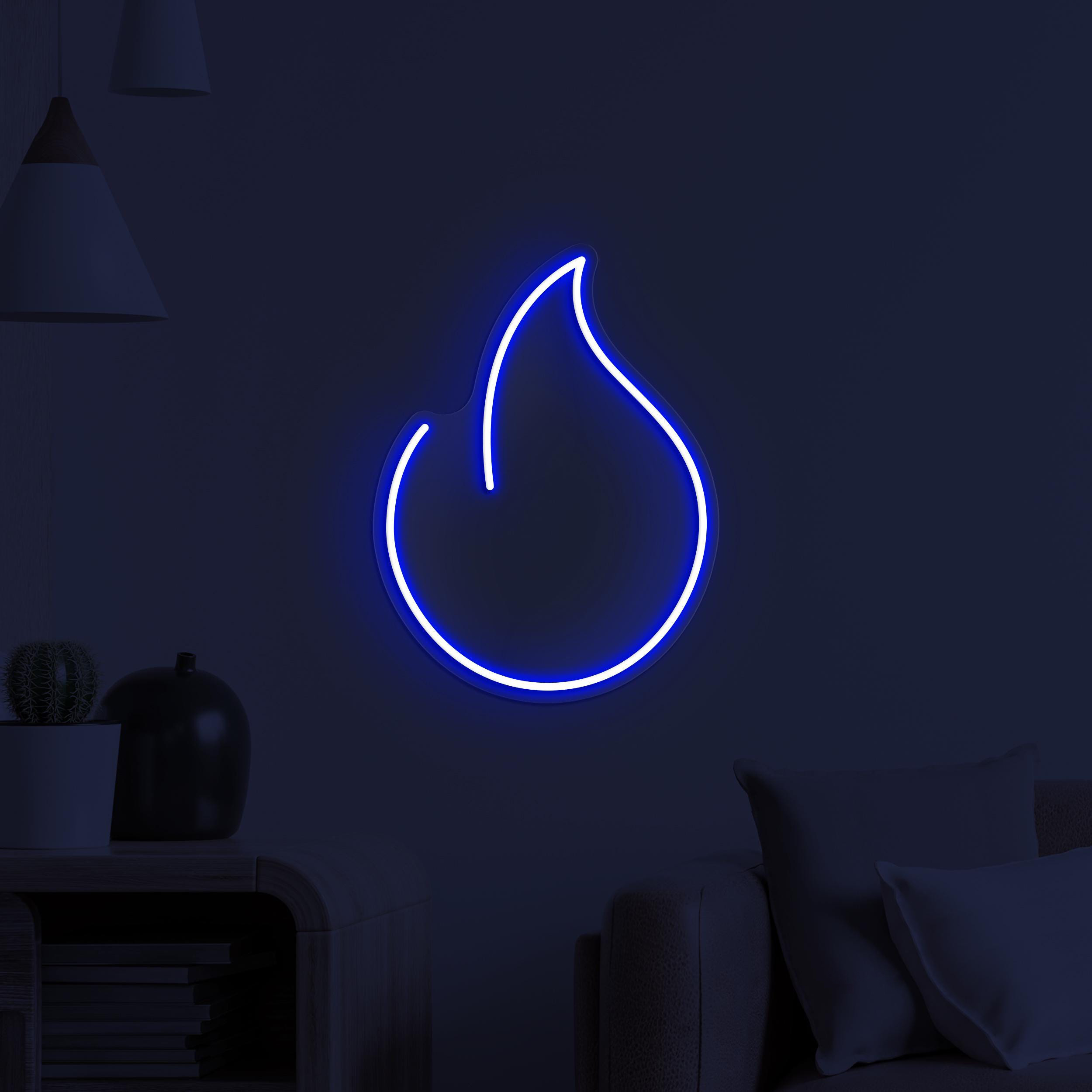Fire Neon Sign, Fire LED Light, Flame Wall Decor, Simple Fire Neon Light, Cafe, Bar, & Restaurant Neon Decor, Home Wall Art, Fire Lover Gift