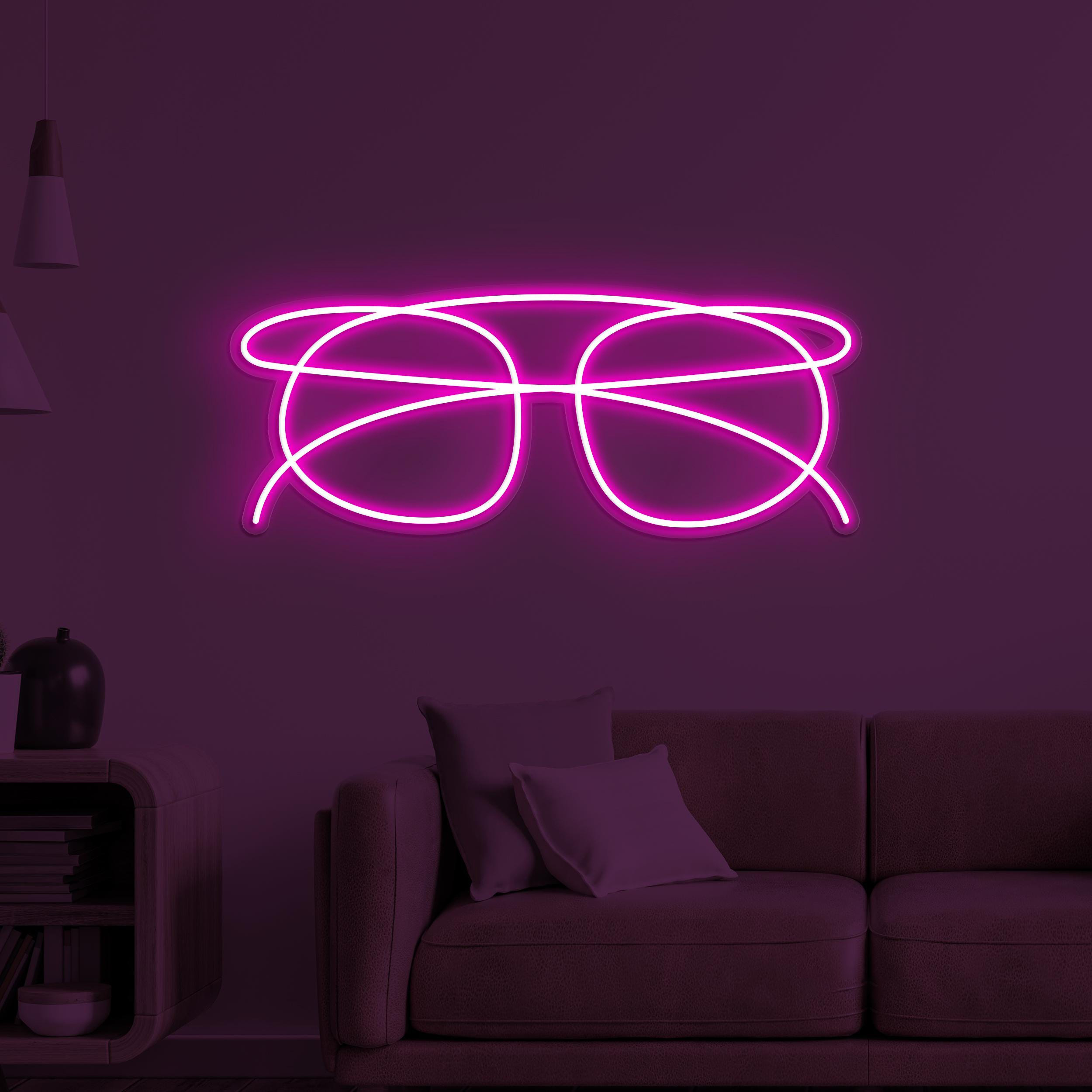 Glasses Neon Sign, Glasses LED Light, Optical Wall Decor, Led Wall Art, Fashion Room Neon Light, Optometrist Led Sign, Sunglasses Art, Gift