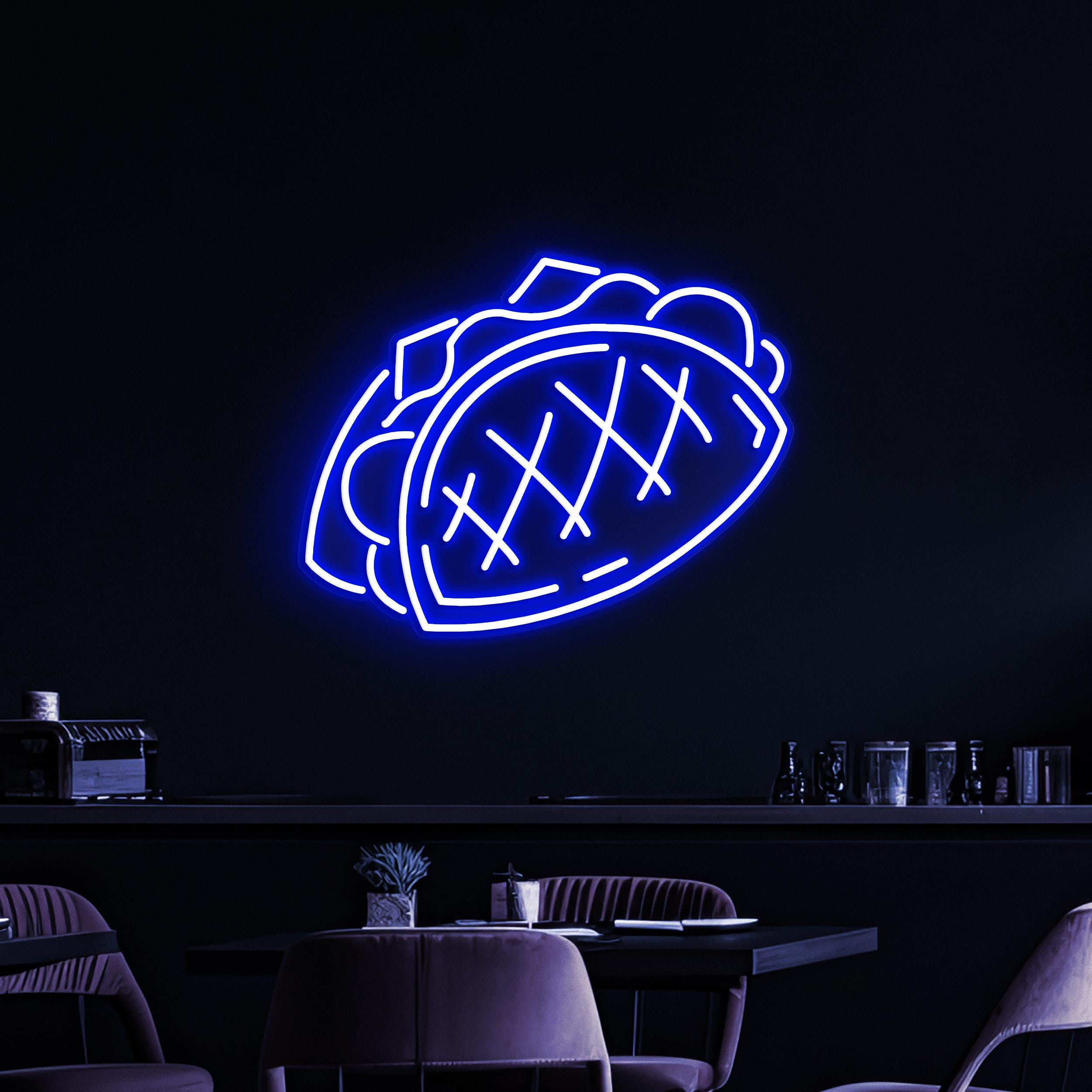 Taco Neon Sign, Taco Sandwich LED Light, Taco Sandwich Wall Art, Mexican Food Wall Decor, Kitchen Neon Light, Fast Food Neon Art, Taco Lover