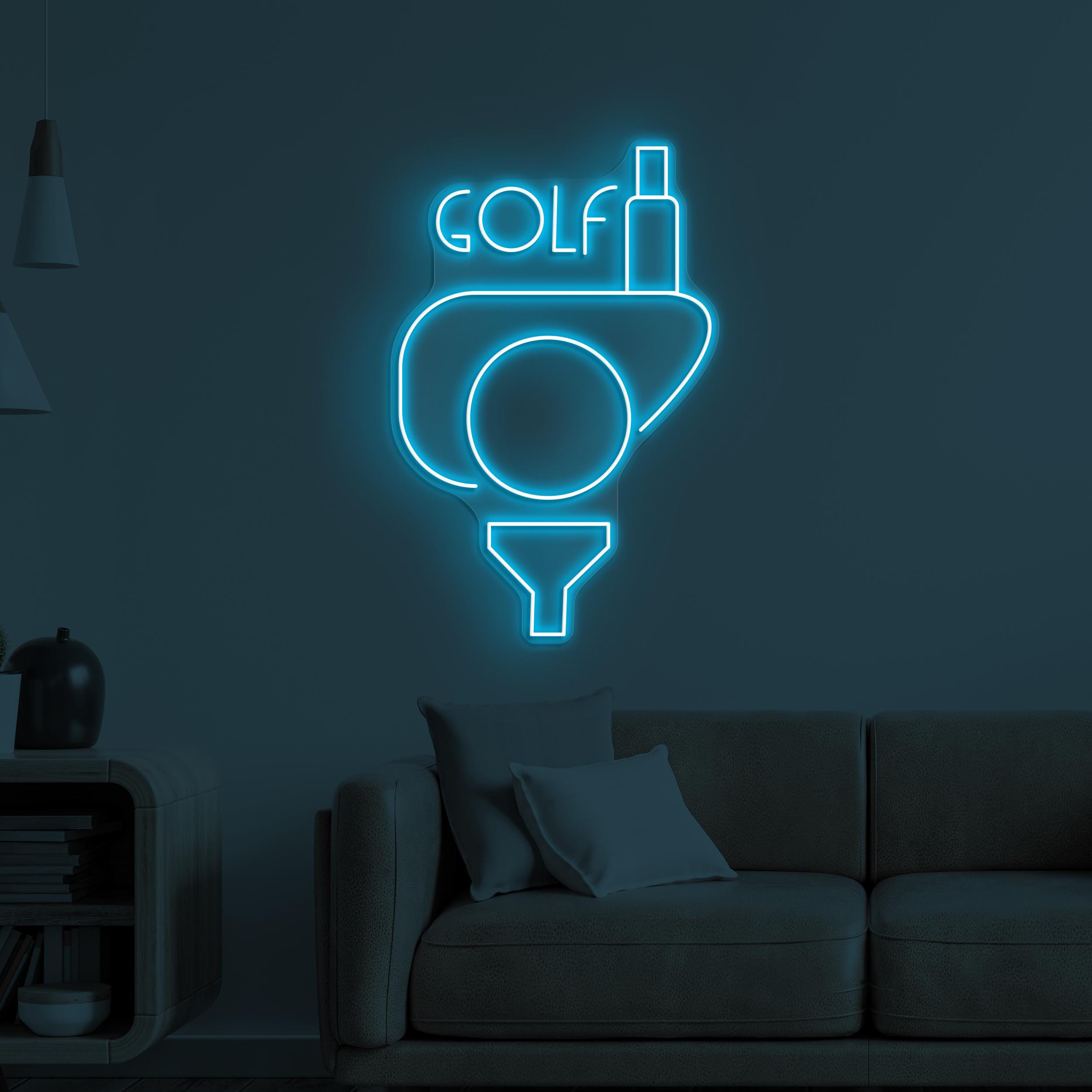 Golf Neon Sign, Golf LED Light, Golf Logo Wall Art, Golf Tee Wall Decor, Golf Club Neon Light, Sports Shop Neon Sign, Game Room Wall Decor
