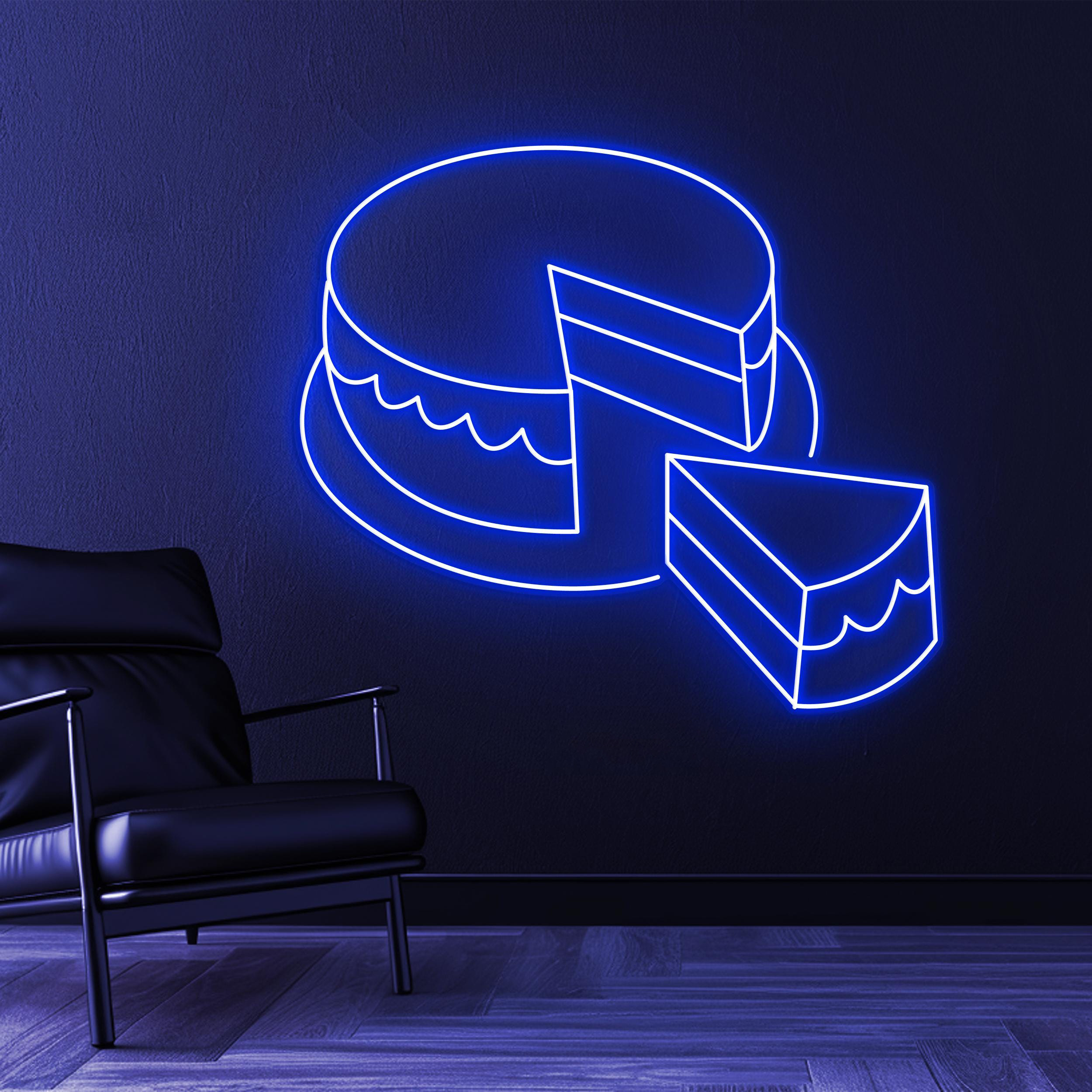 Cake Neon Sign, Cake LED Light, Birthday Cake LED Neon Art, Kitchen Wall Decor, Cafe Wall Sign, Sweets Shop Decor, Gift for Cake Lover