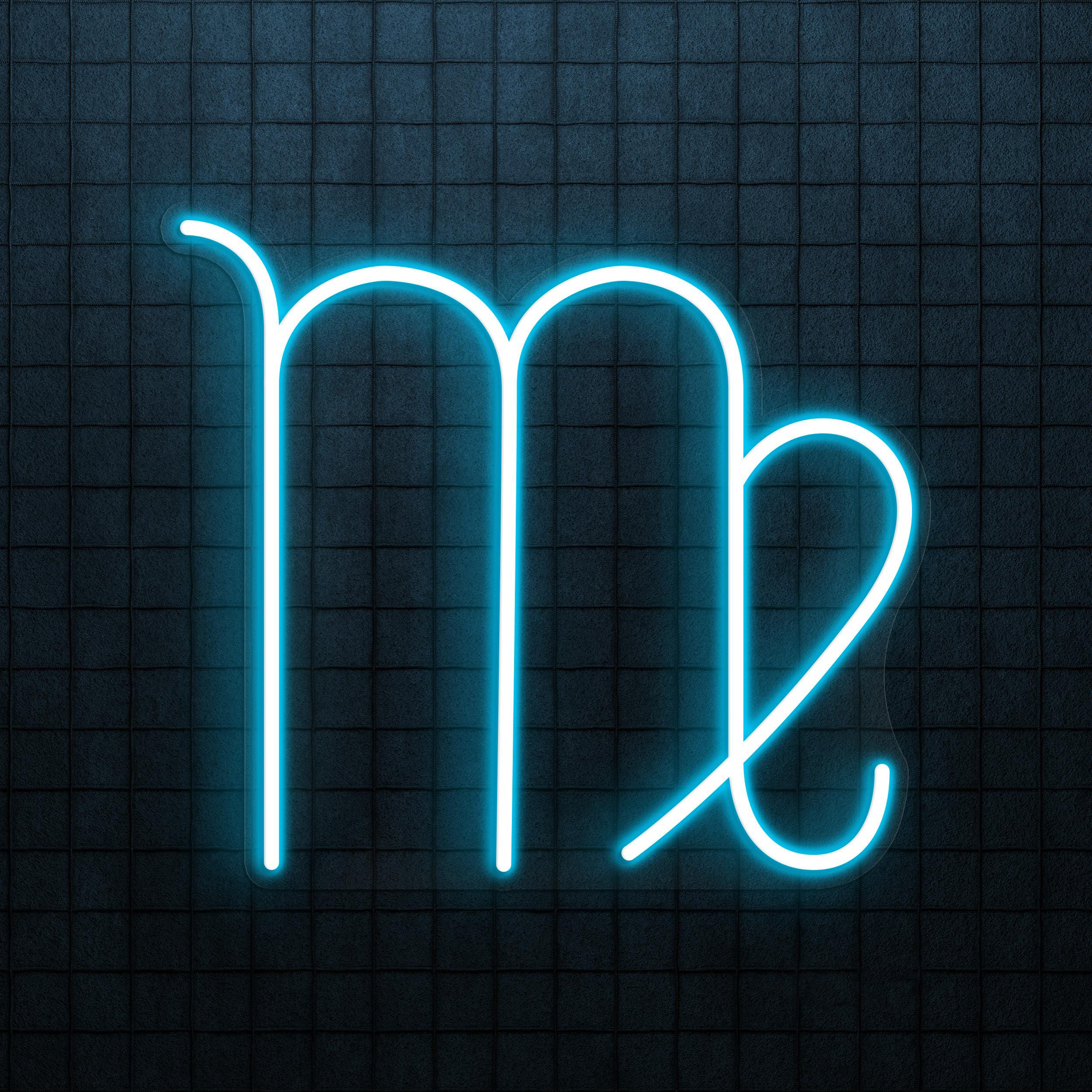 Virgo Neon Sign, Virgo LED Light, Virgo Logo Wall Decor, Custom Neon Sign, Astrology Zodiac Sign for Cafe, Bar & Studio Light, Home Decor