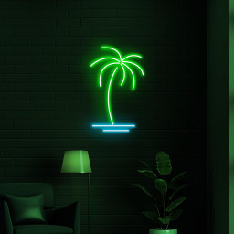 Palm Tree Neon Sign, Palm Tree LED Light, Palm Tree Wall Decor, Summer Beach Art, Island Wall Art, Coconut Tree Sign, Beach Home, Cafe Decor