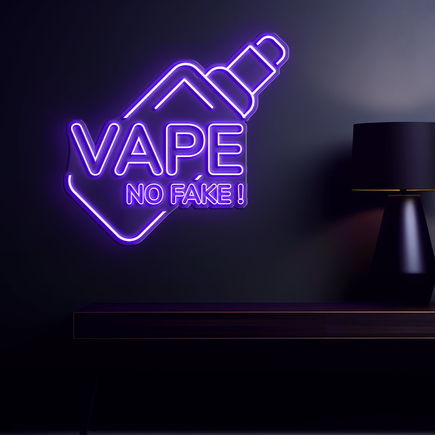 Vape No Fake Neon Light, Vape Shop Decor Sign, Home Bar Club Wall Art, Vape Neon Art, Smoke Neon Light for Vaping Shops Vapor Lounges, Gift