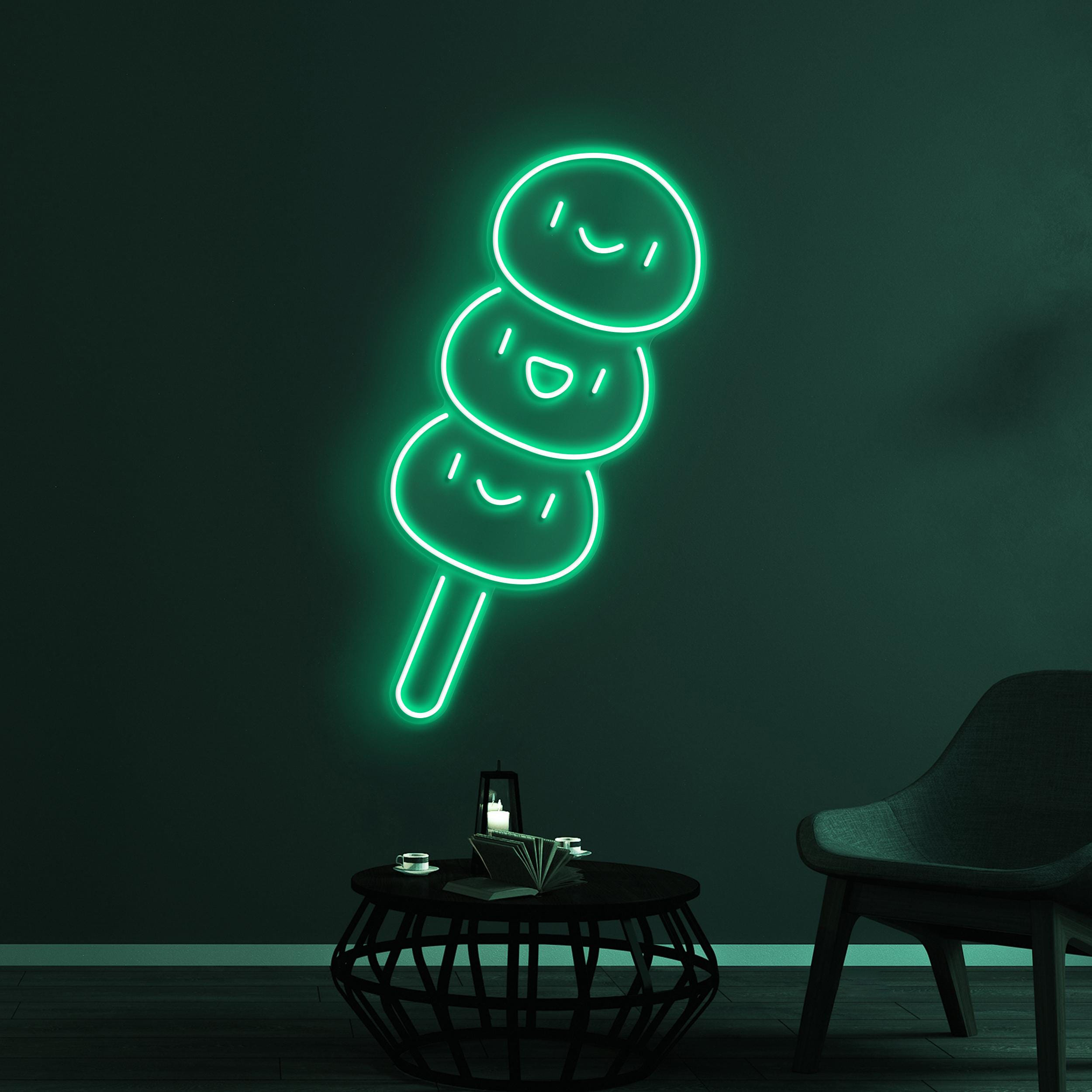 Dango Neon Sign, Dumpling LED Light, Cute Dango LED Light, Restaurant Wall Decor, kawaii Wall Art, Japanese Dumpling Art, Sweet Dish Sign