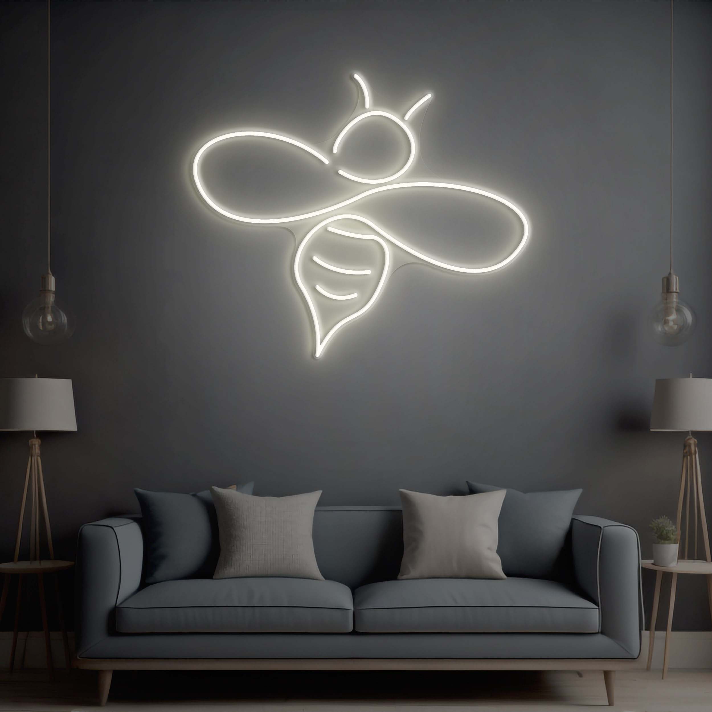 Bee LED Neon Sign, Honey Neon Light Sign for Home Decor, Beehive Theme Wall Art, Kids Room Decor, Home decor, Neon Light, Bee Lover Gift