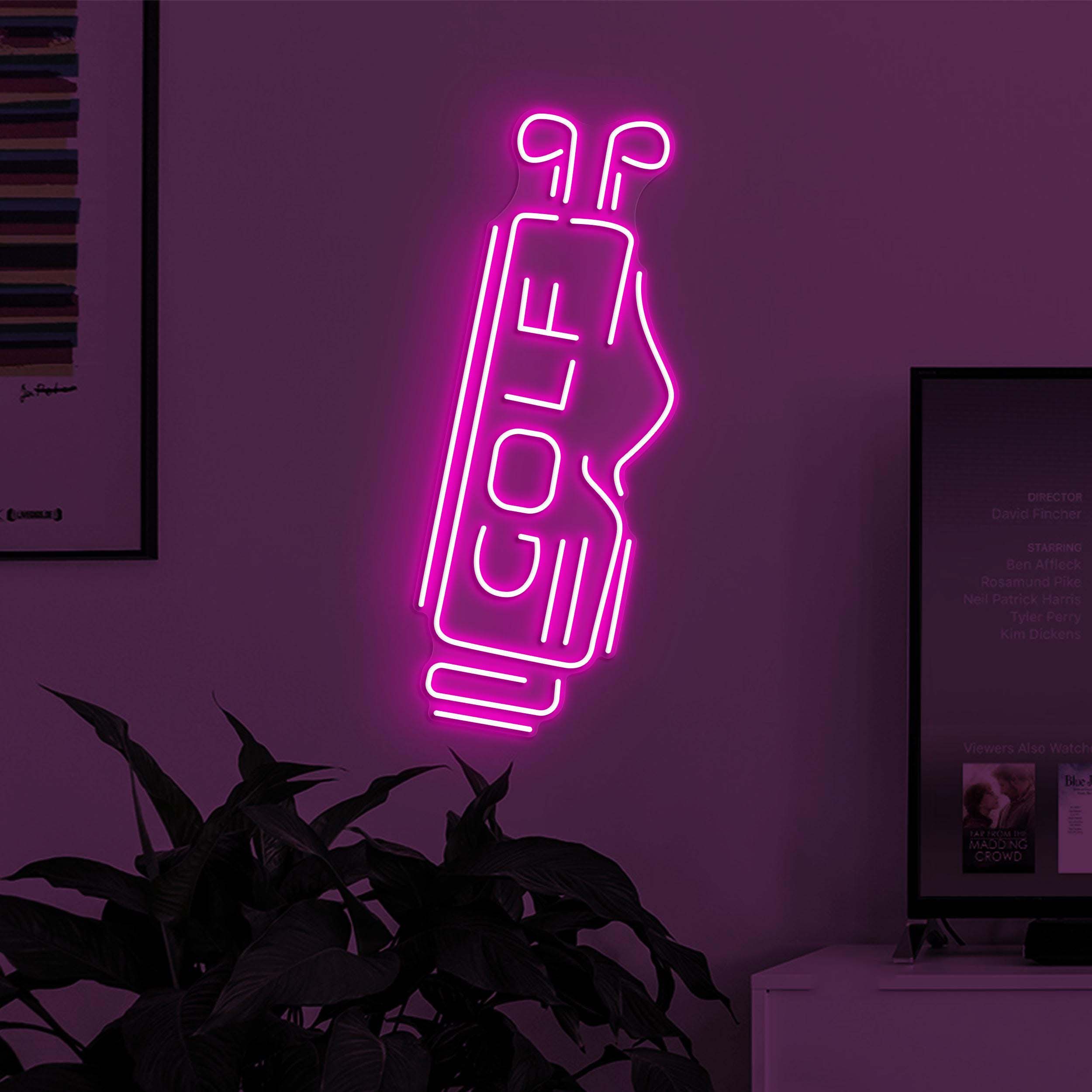 Golf Neon Sign, Golf Bag LED Light, Golf Bag Neon Light, Golf Club Wall Decor, Sports Shop Wall Art, Custom Neon Sign, Game Room Led Sign