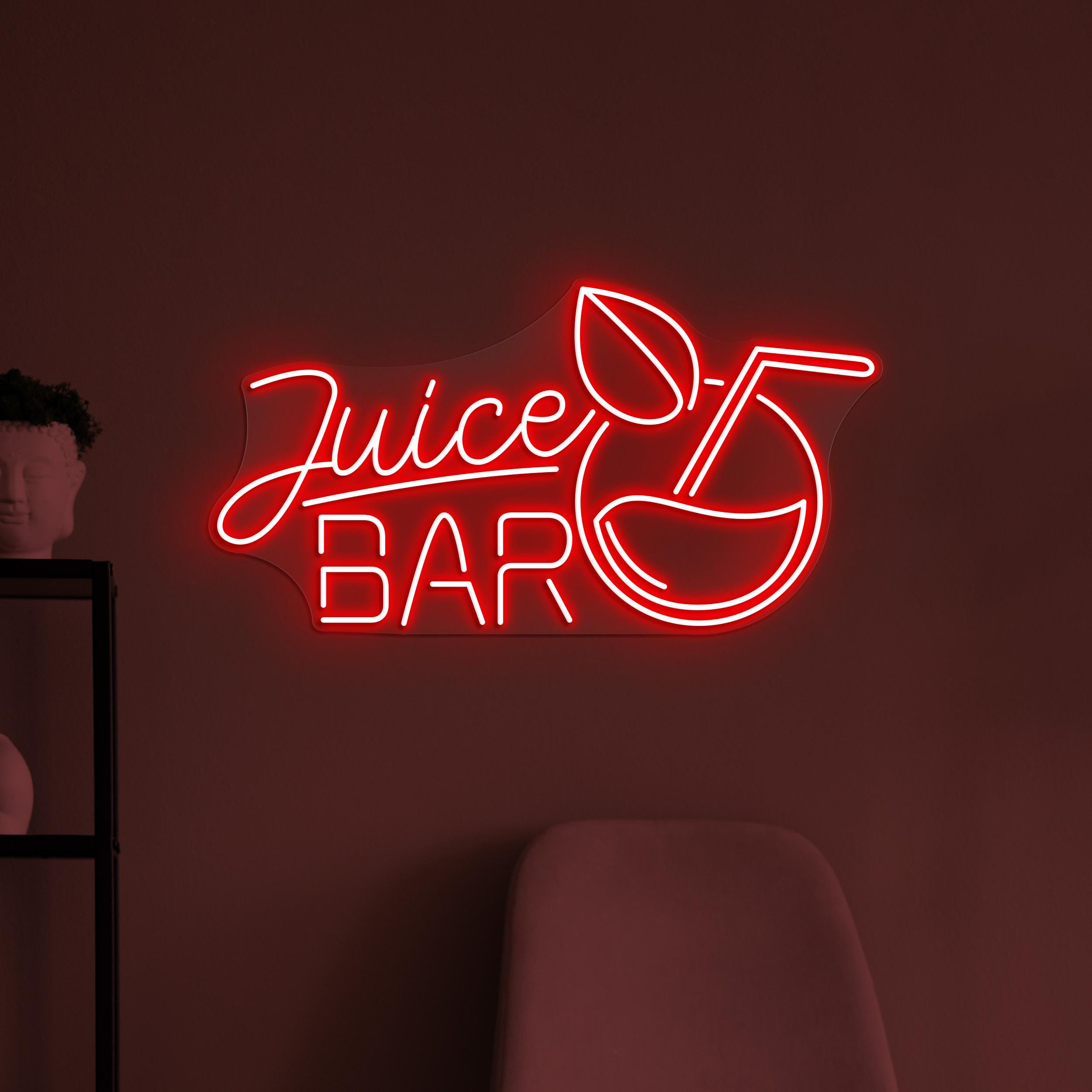 Juice Bar Neon Sign, Juice Bar LED Light, Bar Wall Decor, Juice Shop Wall Art, Drink Corner Neon Sign, Cafe Neon Light, Drunk Neon Art, Gift