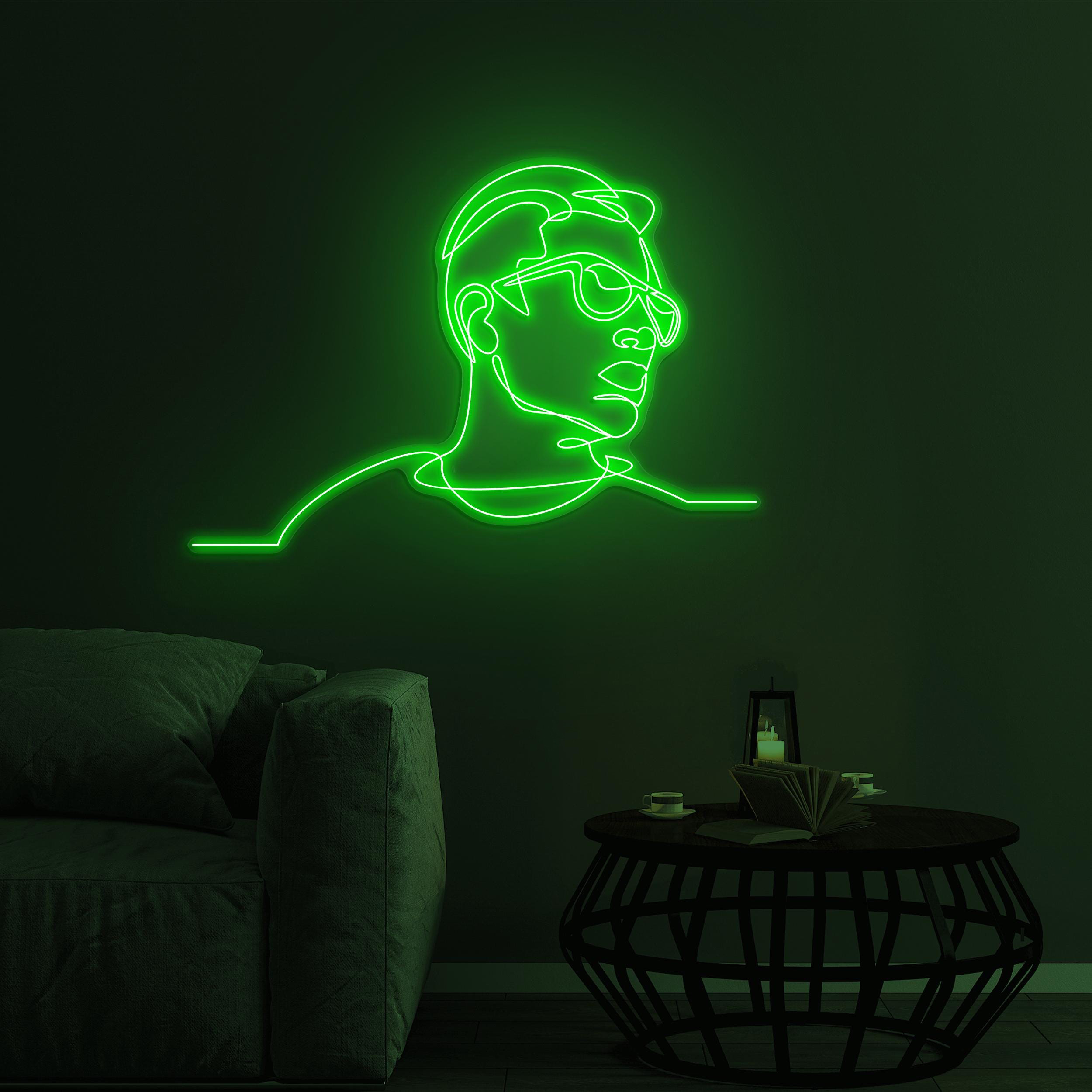 Man with Sunglasses Neon Sign, Man Sunglasses LED Wall Light, Man with Sunglasses LED Neon Art, Home Wall Décor, Diver Room decor, Gift idea