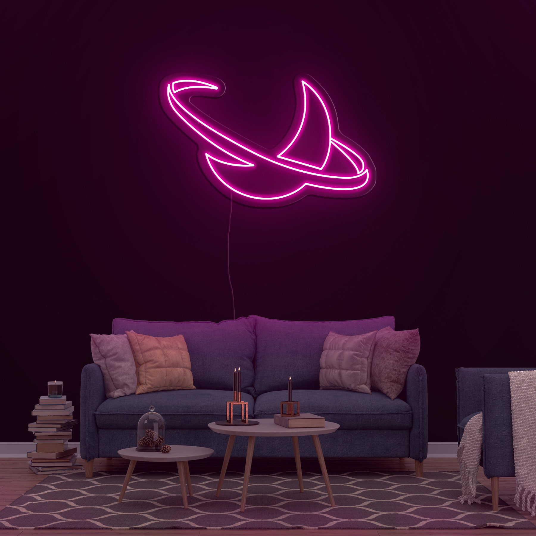 Crescent Moon LED Neon Sign, Wall Decor, Cute Moon Light for Home, Bedroom, Office, Party Room, Perfect Gift for Moon Lovers, Nursery Decor