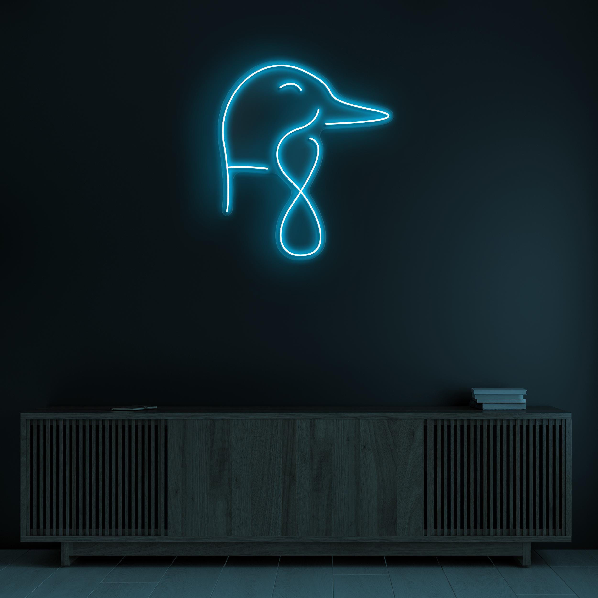 Duck Neon Sign, Duck LED Light, Cute Duck Wall Art, Bird Shop Wall Decor, Nursery Room Neon Art, Personalized Neon Sign, Home Wall Decor