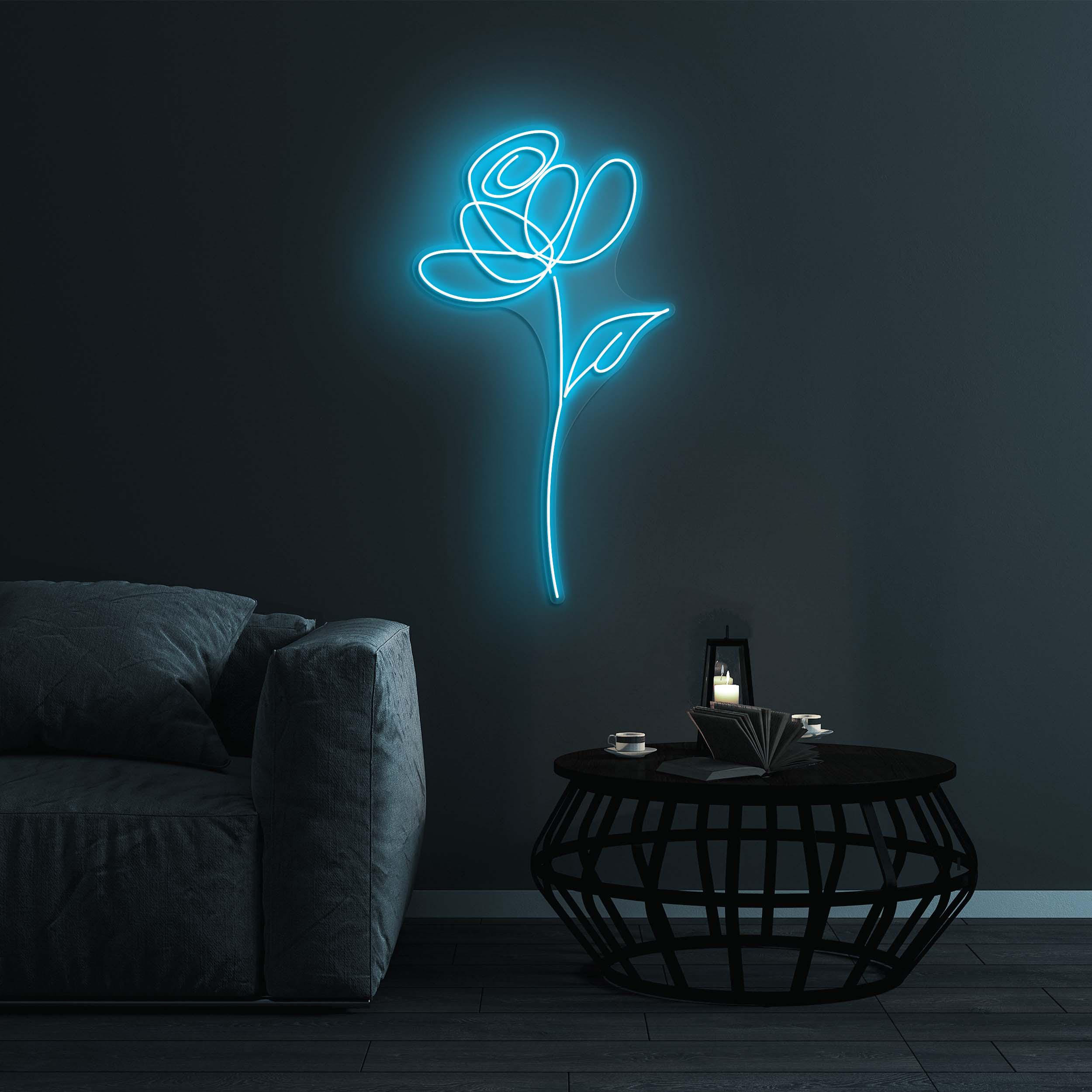 Rose Neon Sign, Rose Flower LED Light, Rose LED Neon Art, Home Wall Decor, Decoration for Party, Garden & Yard, Gift for Her, Custom Sign