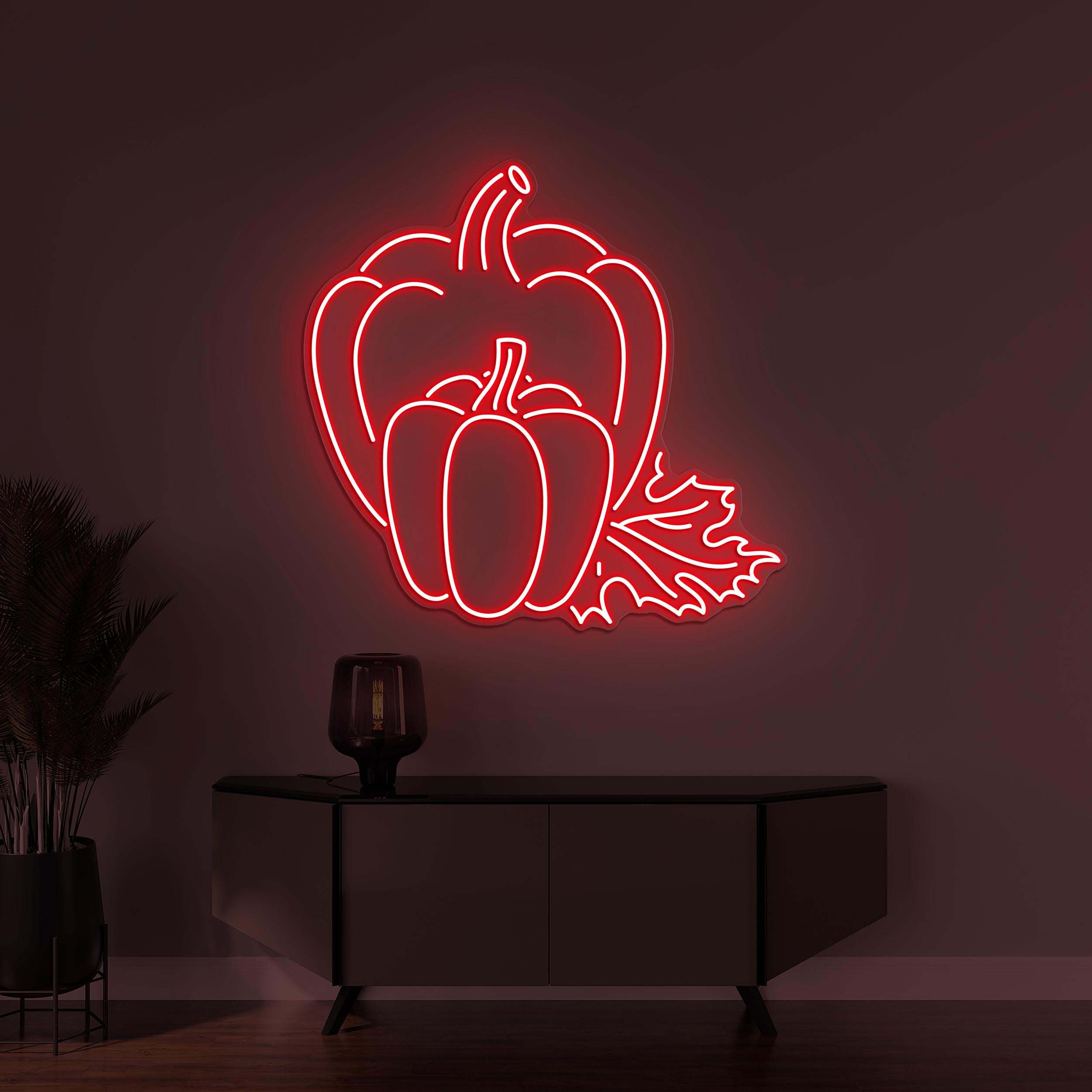 Bell Pepper Neon Sign, Bell Pepper LED Light, Vegetable Shop Wall Decor, Bell Pepper Spice Neon Art, Kitchen Neon Light, Bell Pepper Lover
