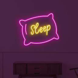 Sleep Neon Sign, Sleep LED Light, Pillow Wall Decor, Sleep Pillow Wall Art, Home Wall Light, Personalized  Neon Sign, Bedroom Neon Light