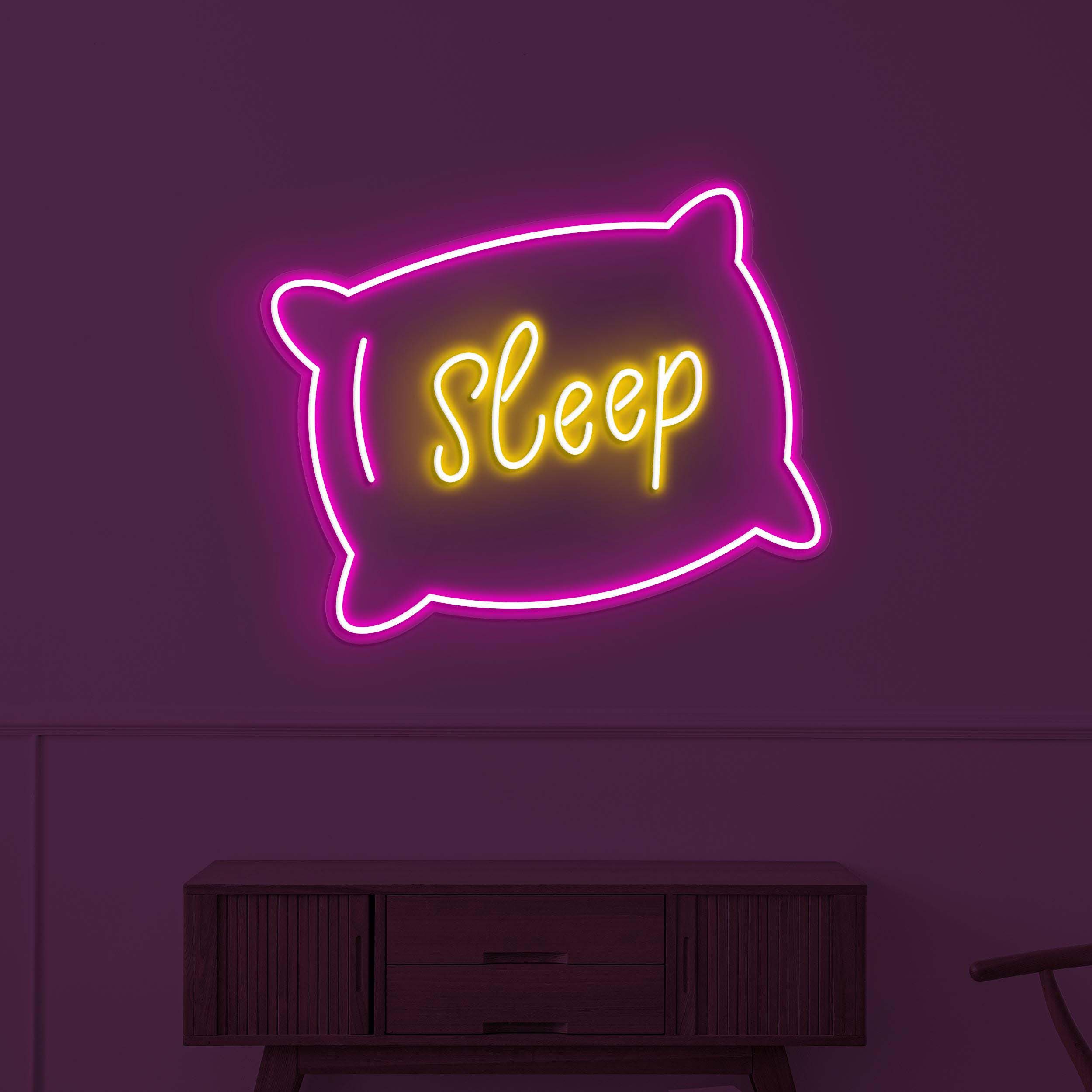 Sleep Neon Sign, Sleep LED Light, Pillow Wall Decor, Sleep Pillow Wall Art, Home Wall Light, Personalized  Neon Sign, Bedroom Neon Light