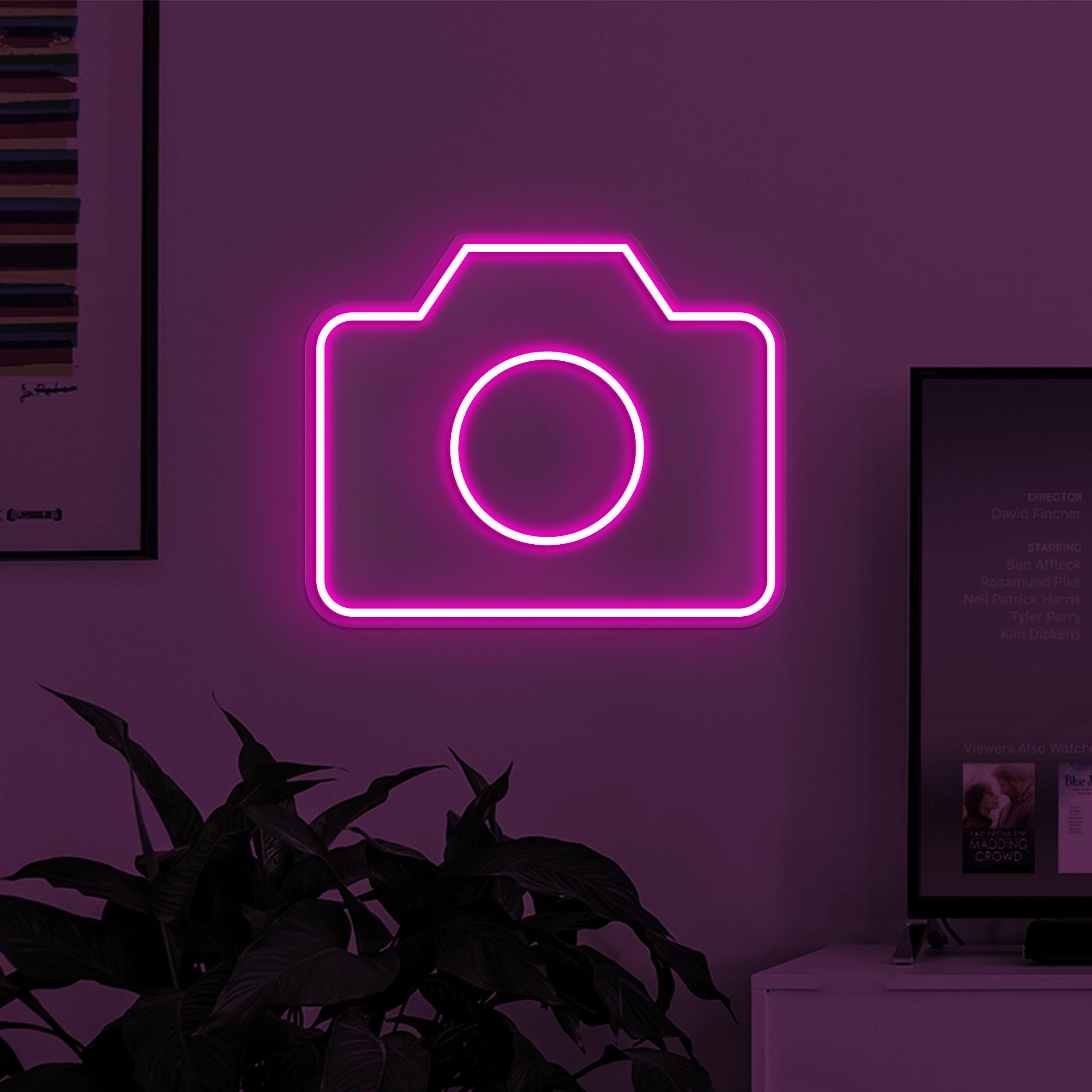 Camera Neon Sign, Camera LED Light, Photography Wall Art, Photo Studio Wall Decor, Kids Room Neon Light, Photographer Gift, Birthday Decor