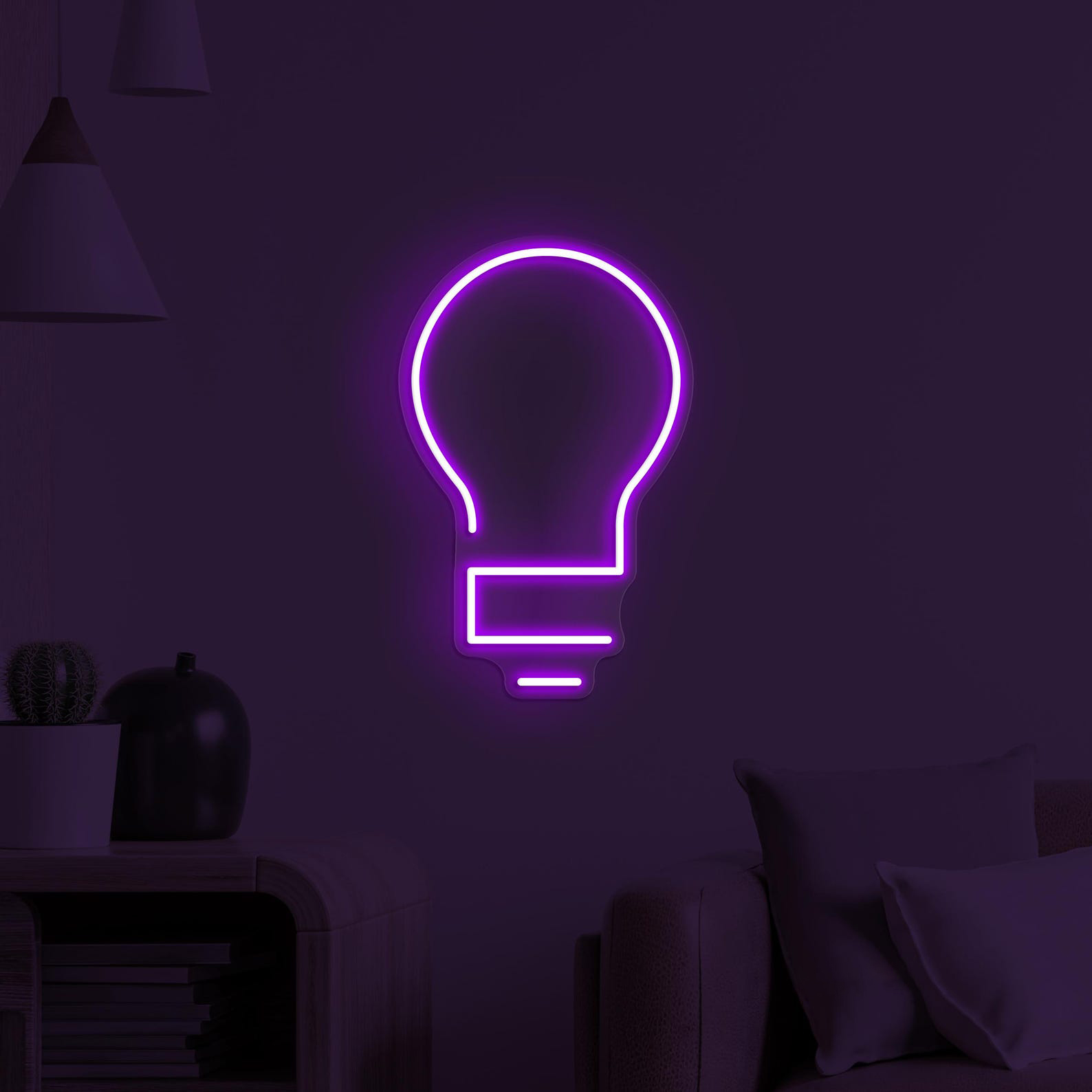 Bulb Neon Sign, Bulb LED Light, Light Bulb Wall Art, Cafe and Bar Wall Decor, Home Neon Light, Party Wall Decor, Led Neon Sign, Gift Idea