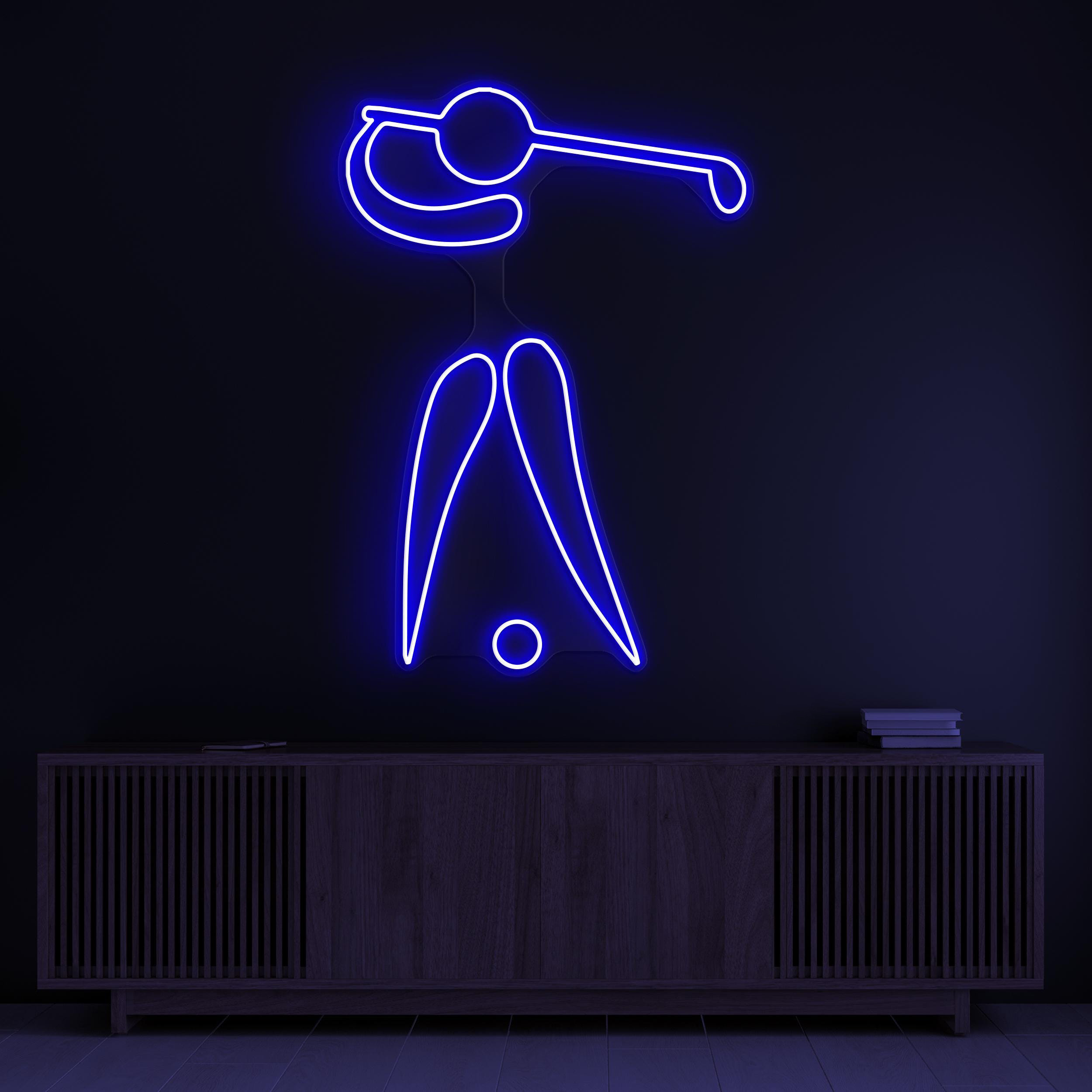 Golf Player Neon Sign, Golf Player Led Light, Golfer Wall Art, Golf Player Wall Decor, Golf Swing Sign, Golf Club Neon Light, Game Room Art