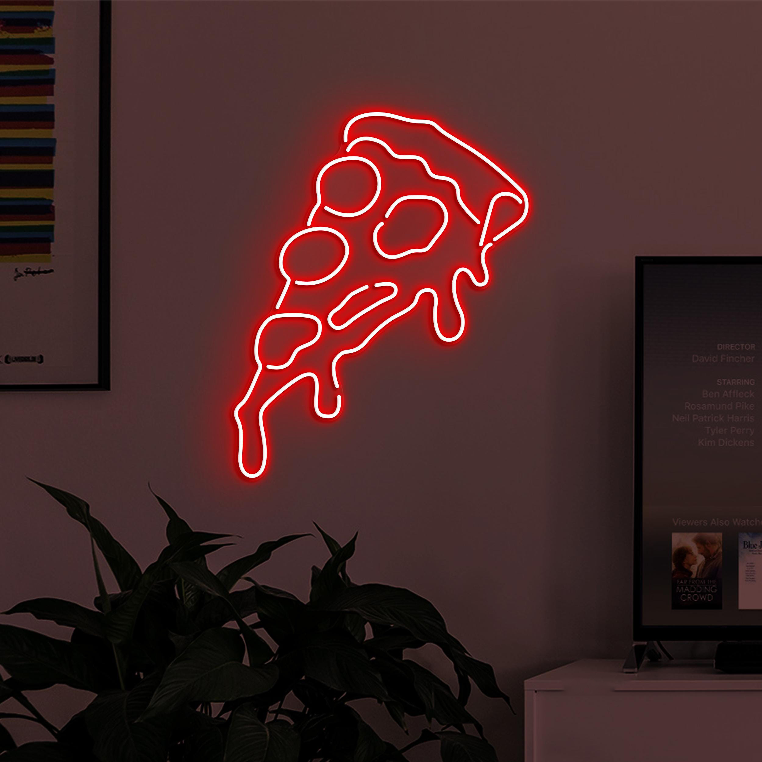 Pizza Neon Sign, Pizza LED Light, Pizza Slice Wall Decor, Pizza Cafe Neon Light, Pizza Shop Led Sign, Foodie Neon Art, Pizza Lover Decor
