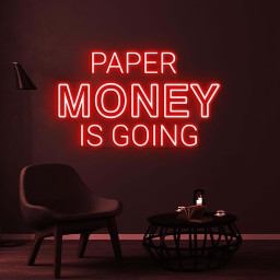 Paper Money is Going Neon Sign, Paper Money is Going LED Light, Bank Wall Decor, Office Wall Art, Business Logo Neon Light, Money Cash Art