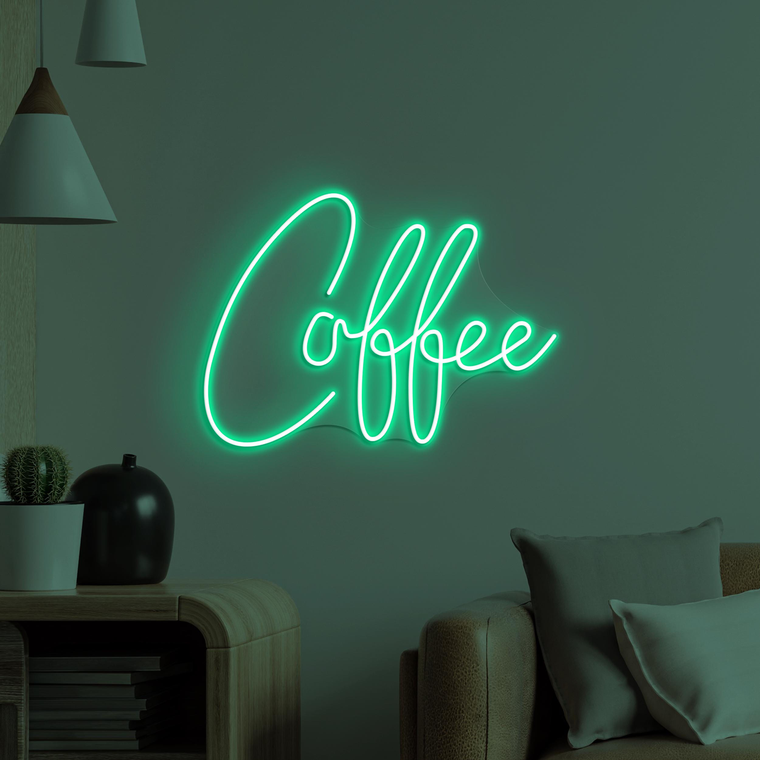 Coffee Neon Sign, Coffee LED Light, Coffee Business Logo Decor, Custom Coffee Wall Art, Coffee Shop Neon Light, Cafe, Bar, & Restaurant Art